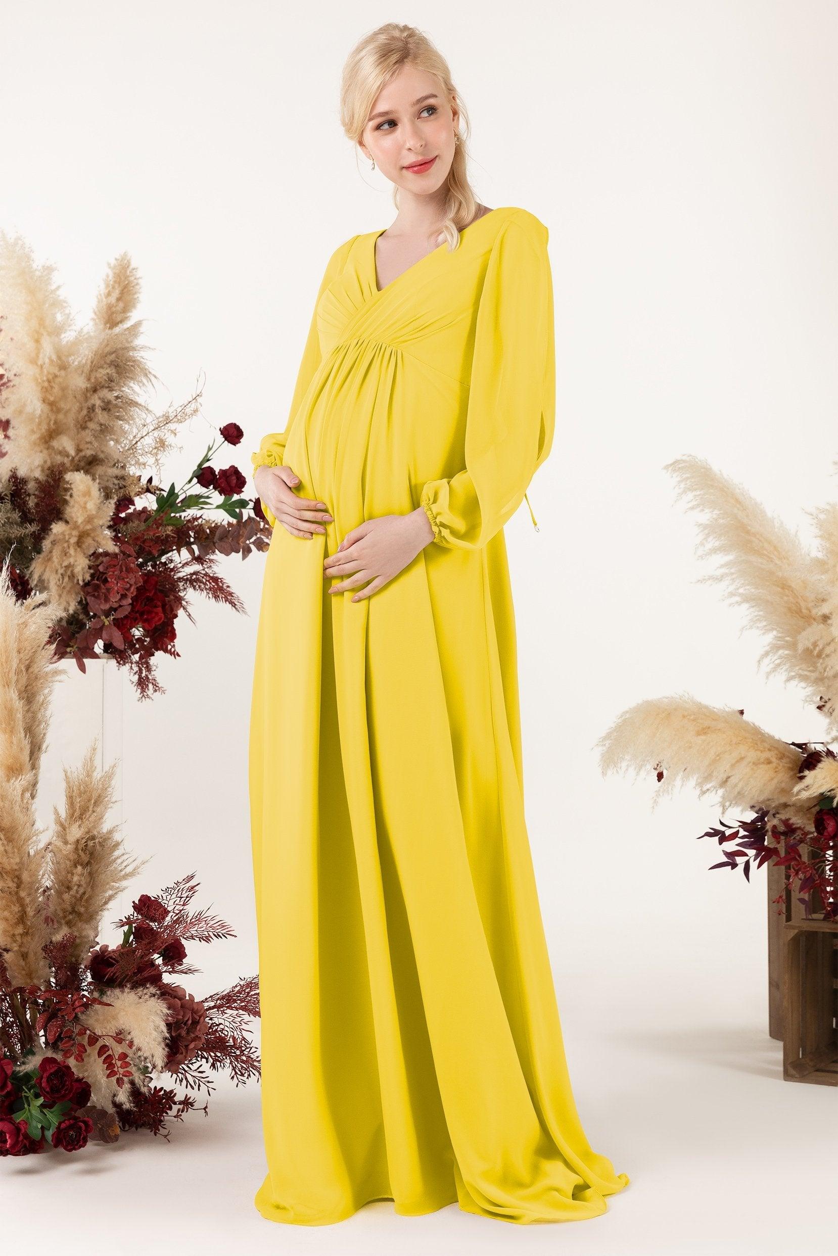A-Line Sweep-Brush Train Chiffon Bridesmaid Dress CB0479M - COCOMELODY