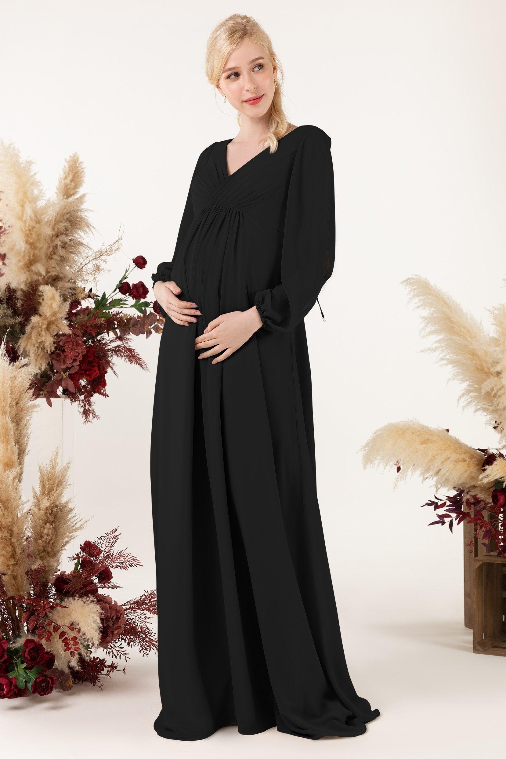 A-Line Sweep-Brush Train Chiffon Bridesmaid Dress CB0479M - COCOMELODY