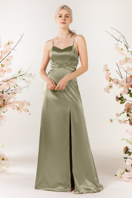 Sheath Acetate Satin Bridesmaid Dress Formal Dresses CB0507