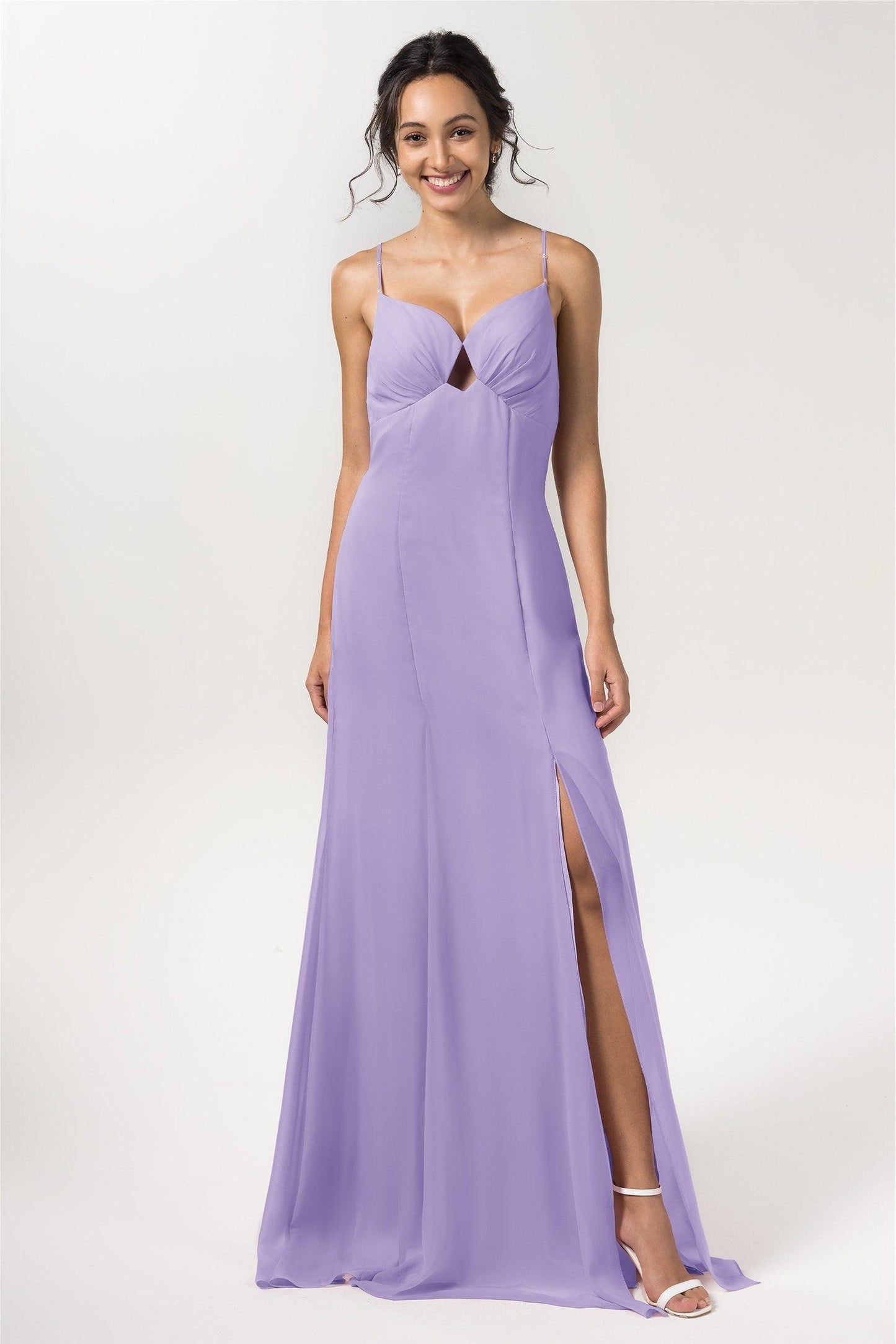 Sheath-Column Floor Length Chiffon Bridesmaid Dress CB0556 - COCOMELODY