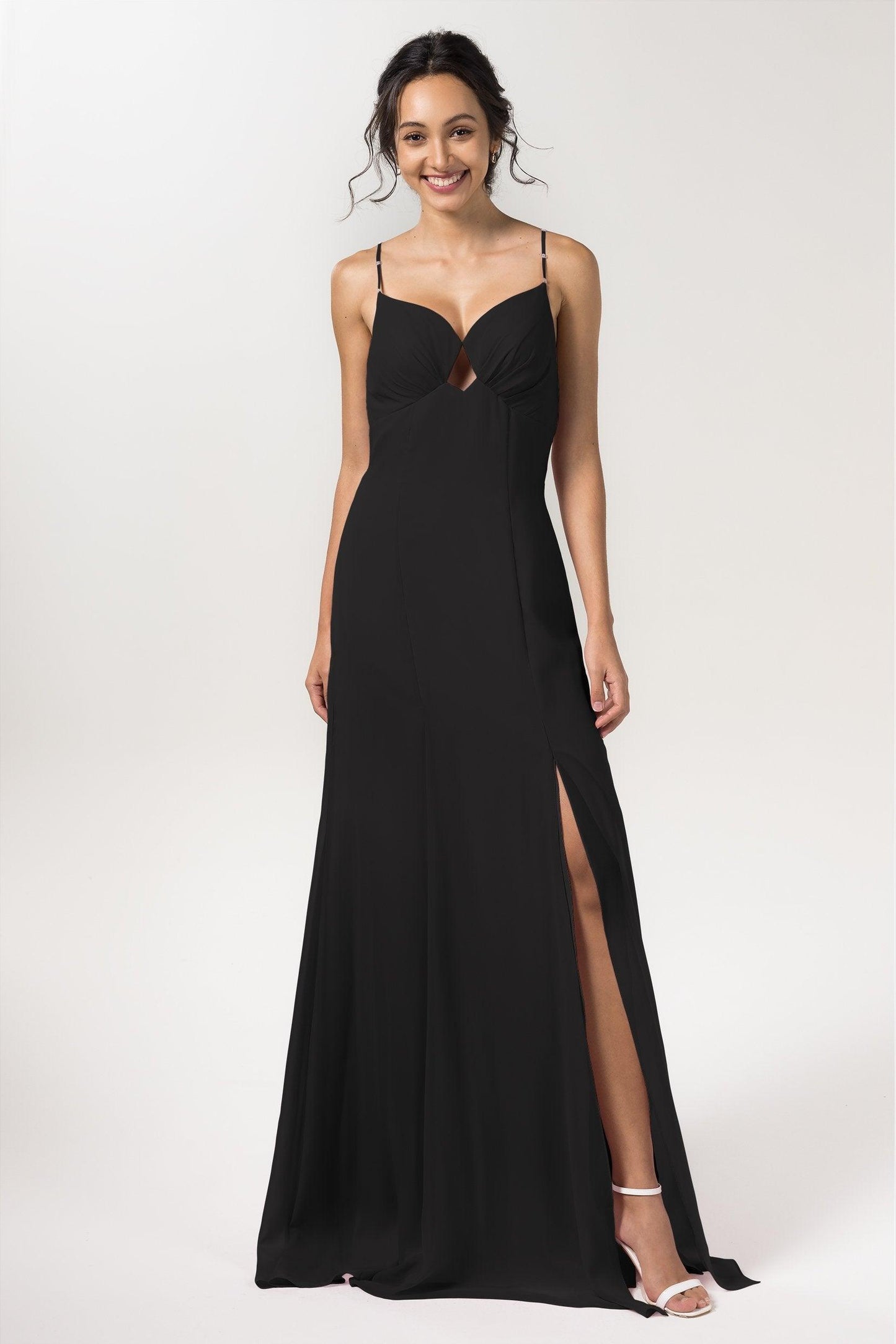 Sheath-Column Floor Length Chiffon Bridesmaid Dress CB0556 - COCOMELODY