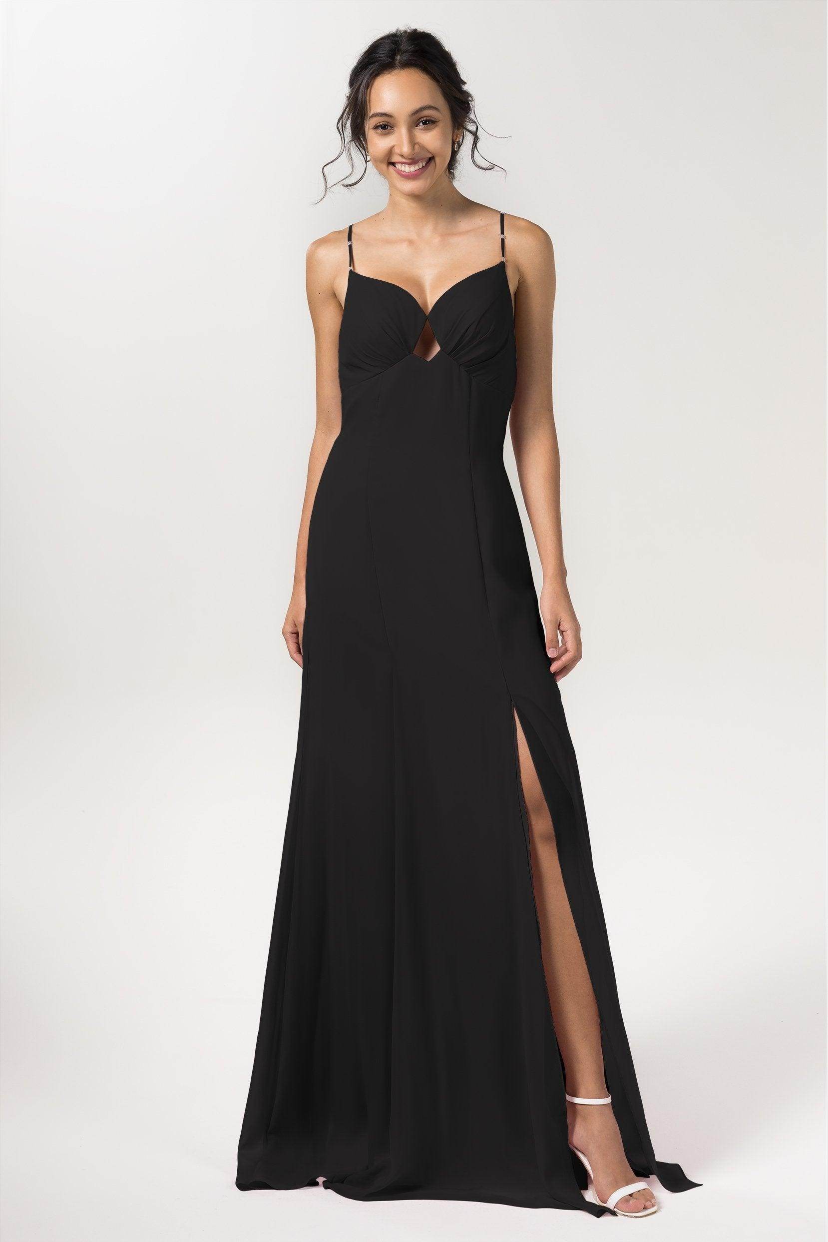 Sheath-Column Floor Length Chiffon Bridesmaid Dress CB0556 - COCOMELODY