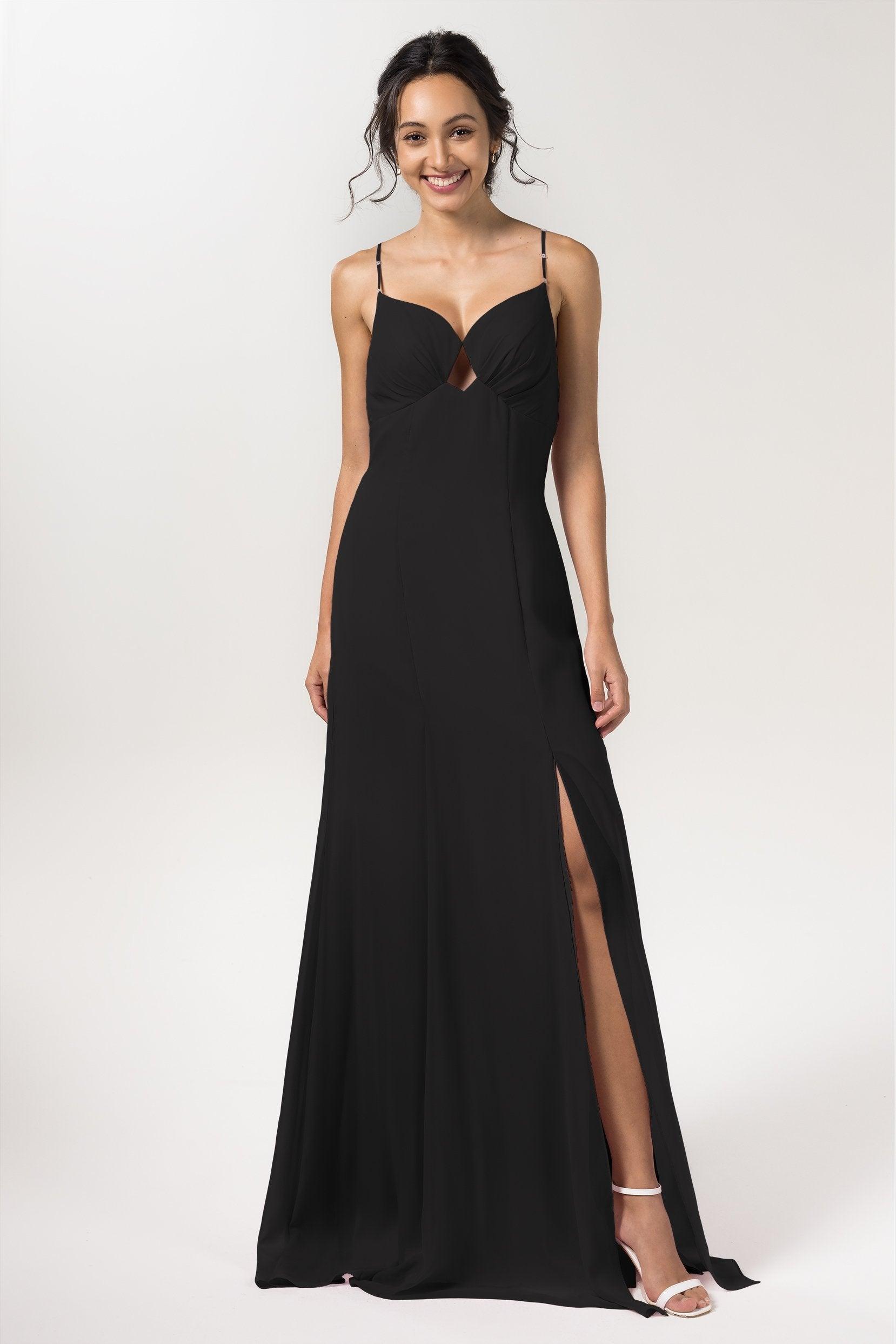 Sheath-Column Floor Length Chiffon Bridesmaid Dress CB0556 - COCOMELODY