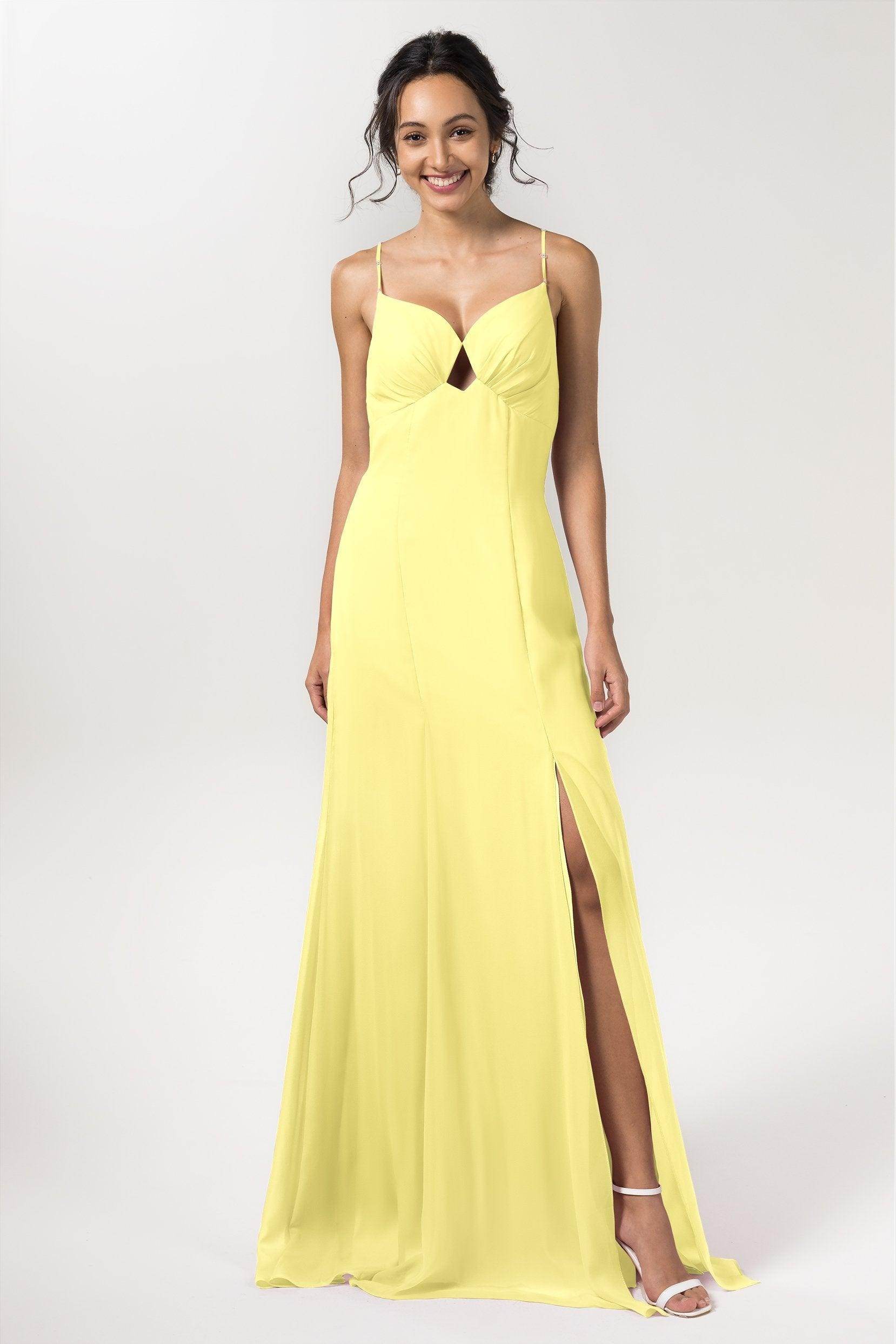 Sheath-Column Floor Length Chiffon Bridesmaid Dress CB0556 - COCOMELODY