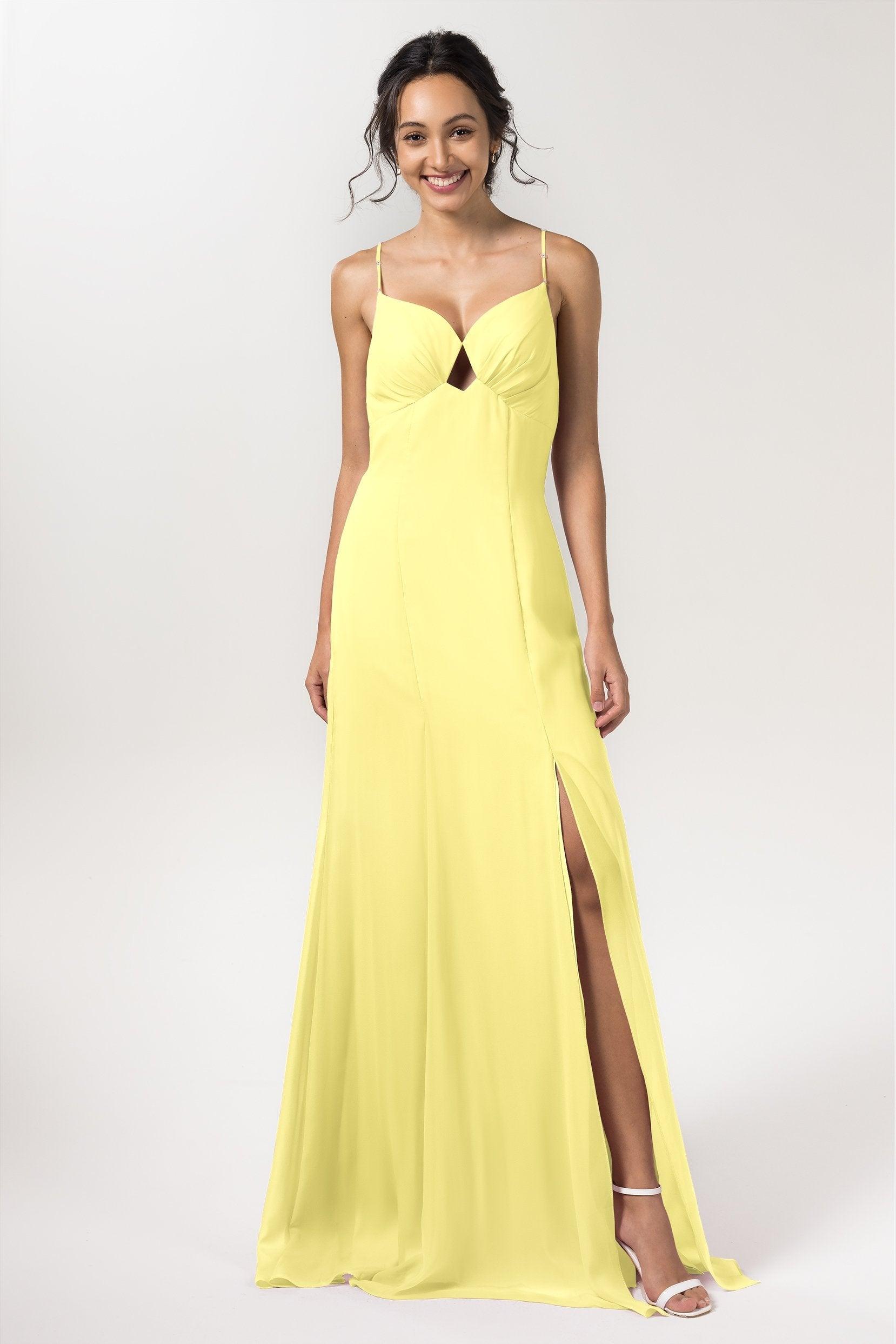 Sheath-Column Floor Length Chiffon Bridesmaid Dress CB0556 - COCOMELODY