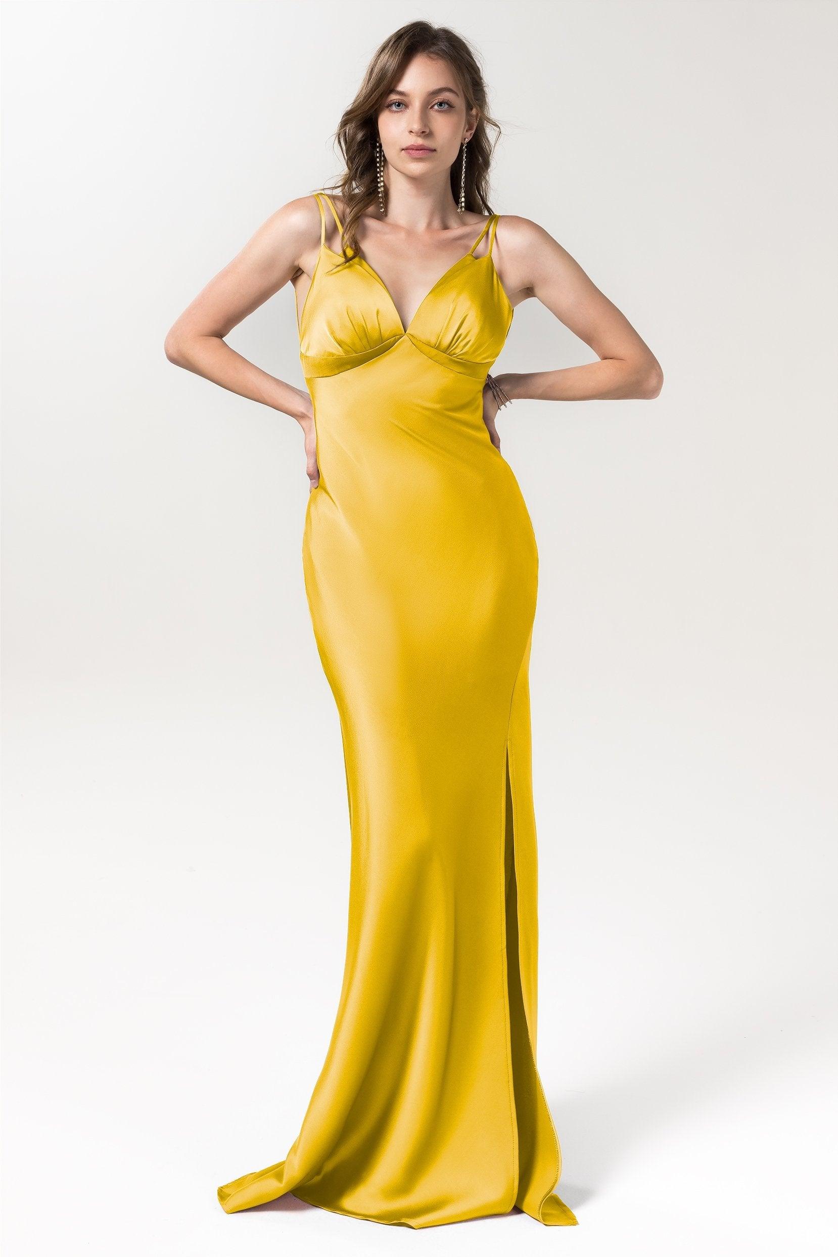 Trumpet Floor Length Luxe Satin Bridesmaid Dress Formal Dresses CB0589 - COCOMELODY