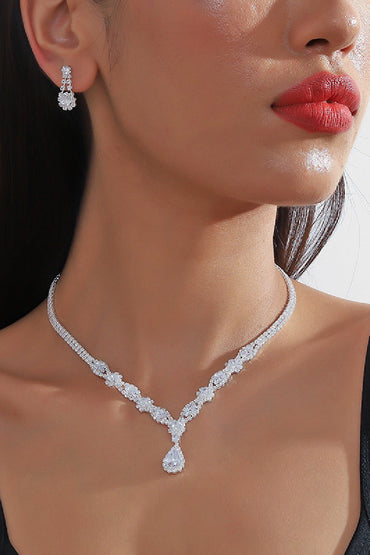 Gorgeous Zircon Earrings/Necklace Jewelry Sets (Set of 2) 737171017097