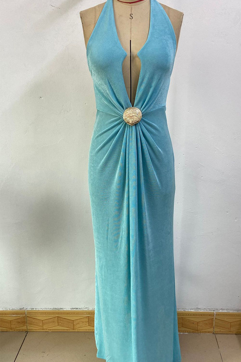 Sheath-Column Maxi Velvet Dress 968509309151