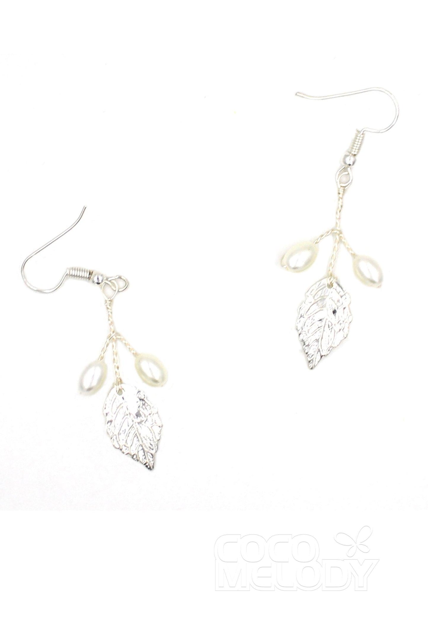Alloy Earrings with Imitation Pearl CE0103 - COCOMELODY