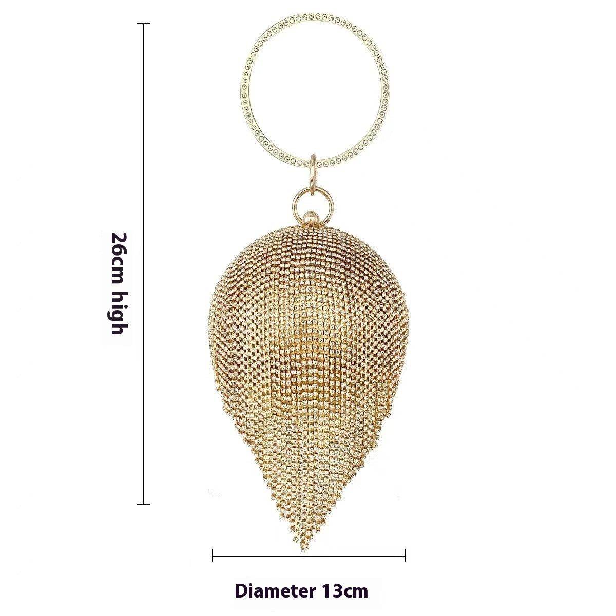 Rhinestone lady bag fringe bag party bag 786140693461 - COCOMELODY