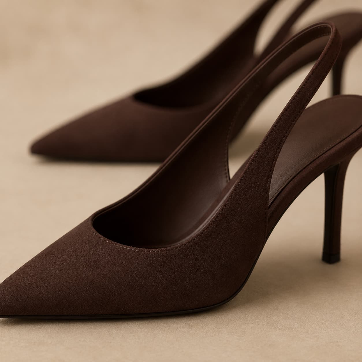 Pointed Toe Slingback Pumps Ankle Strap Elegant Heel Shoes 1025693605260
