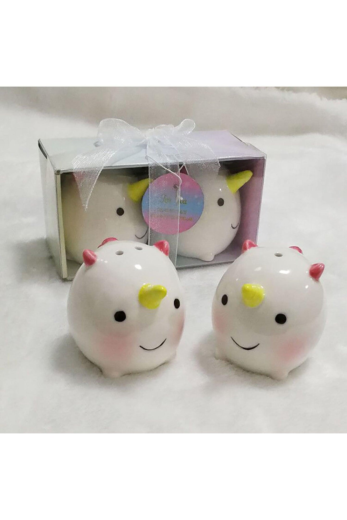 Unicorn Salt Pepper Shakers Set Baby Shower Favors Birthday Party Favors (Set of 6 pcs) - COCOMELODY