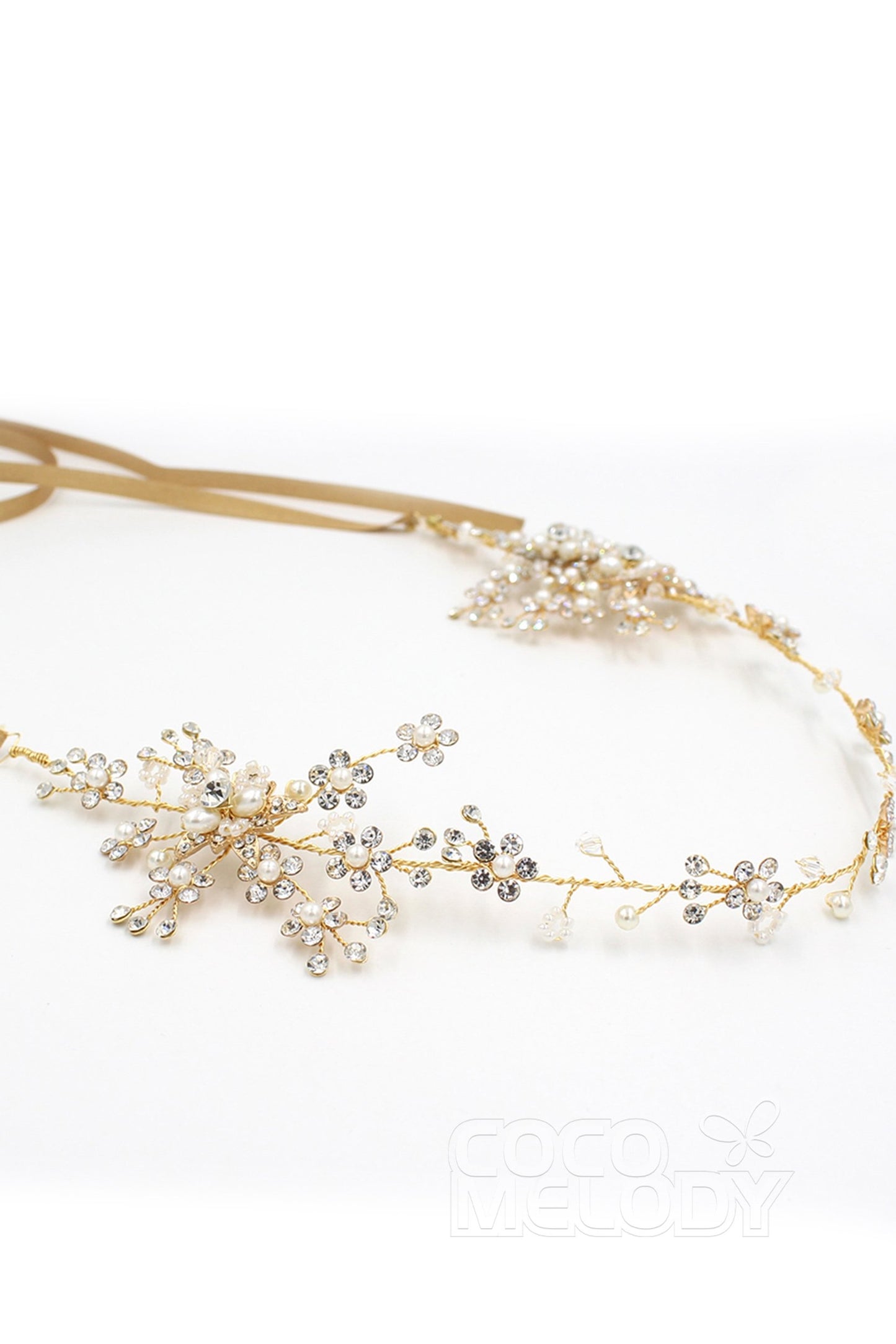 Alloy Headbands with Pearl and Rhinestone CH0310