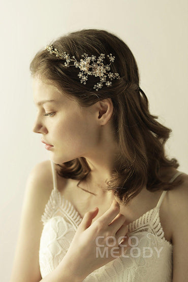 Alloy Headbands with Pearl and Rhinestone CH0310 - COCOMELODY