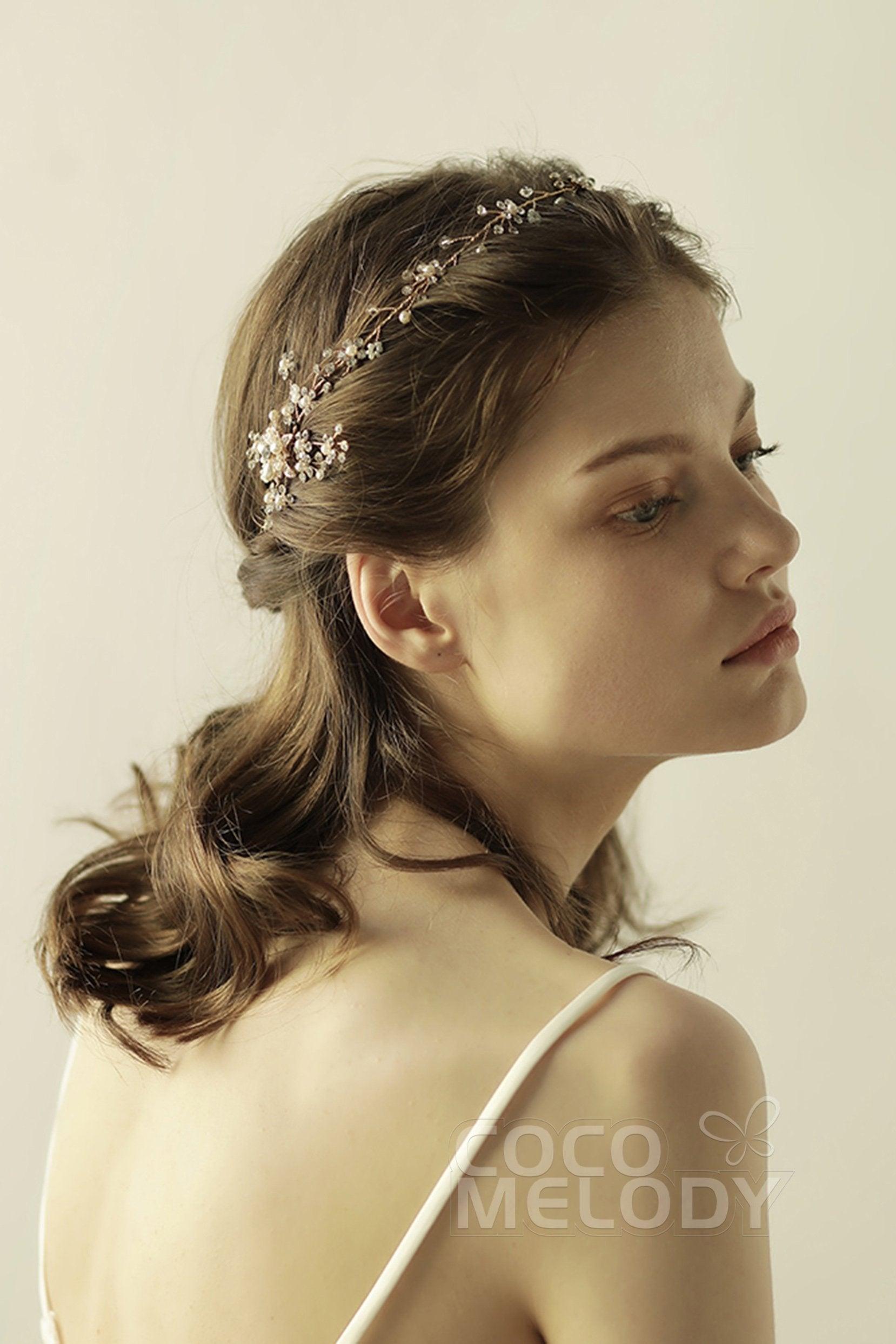 Alloy Headbands with Pearl and Rhinestone CH0310 - COCOMELODY