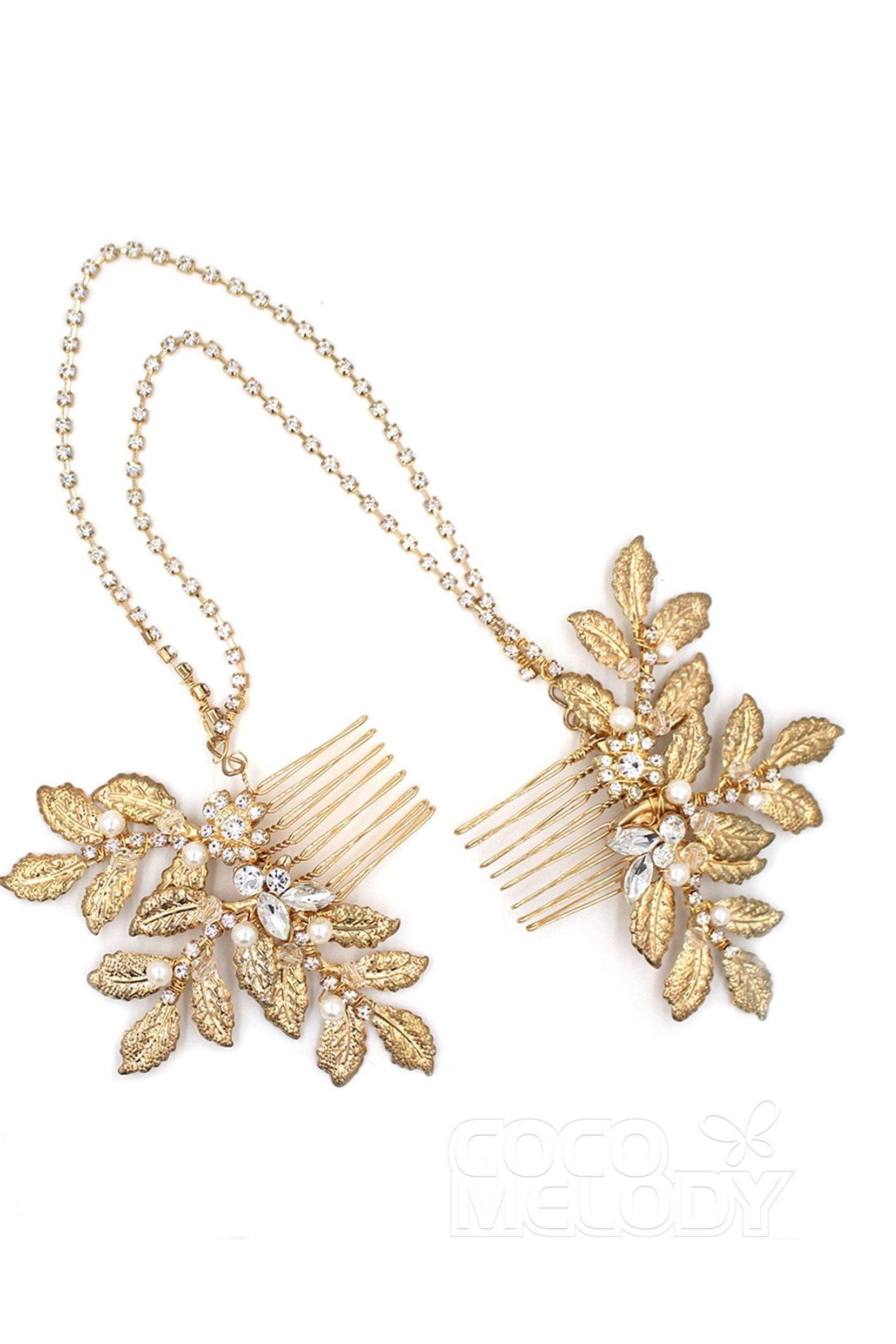 Alloy Hair Combs with Rhinestone CH0312 - COCOMELODY