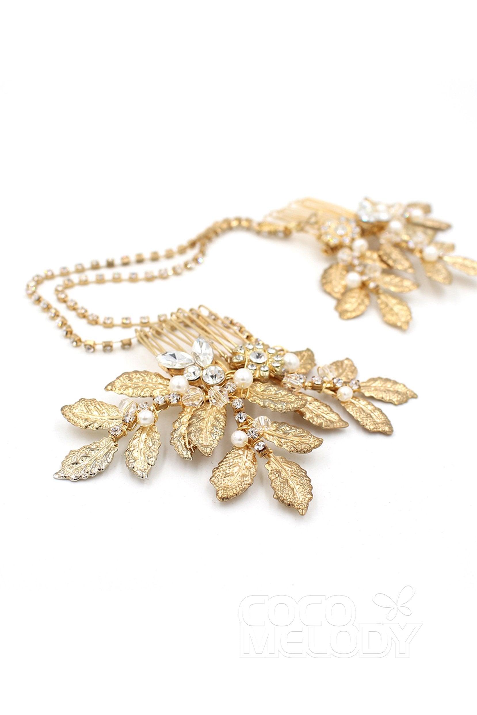 Alloy Hair Combs with Rhinestone CH0312 - COCOMELODY