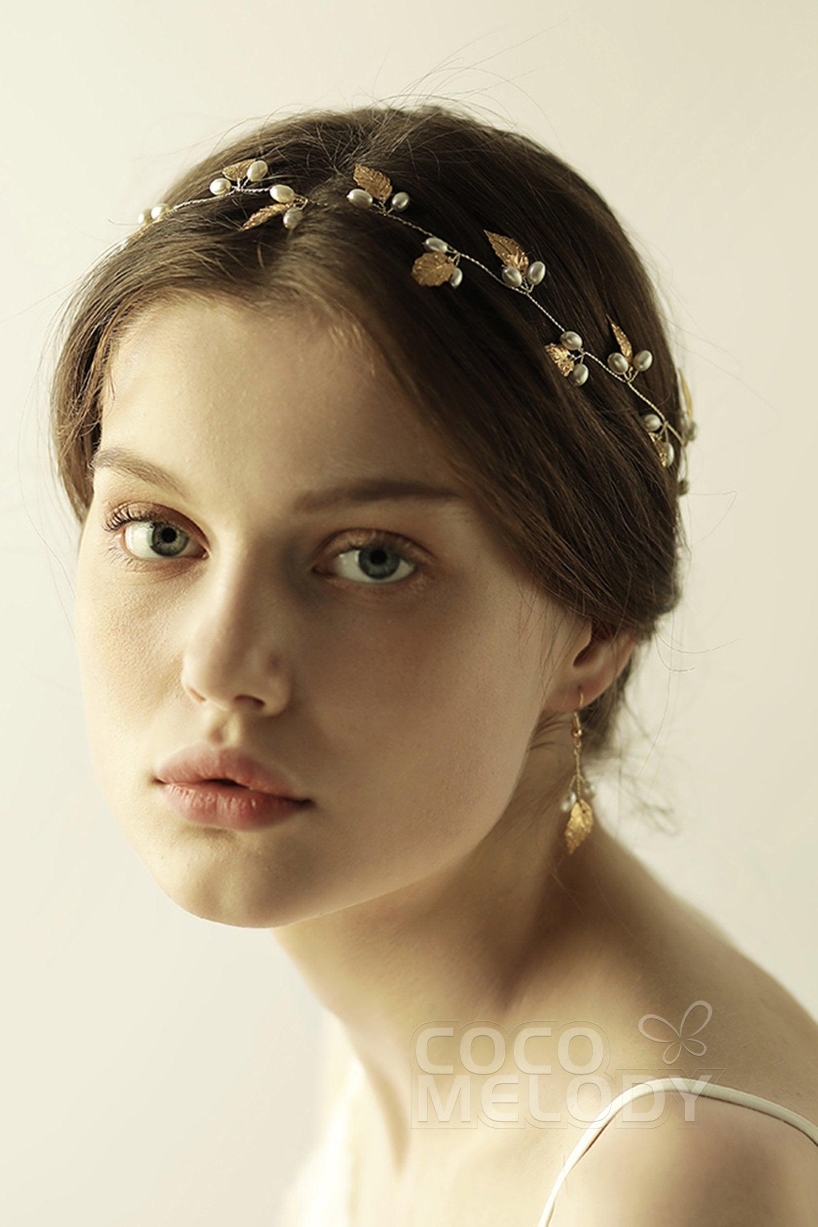 Alloy Headbands with Pearls CH0315 - COCOMELODY