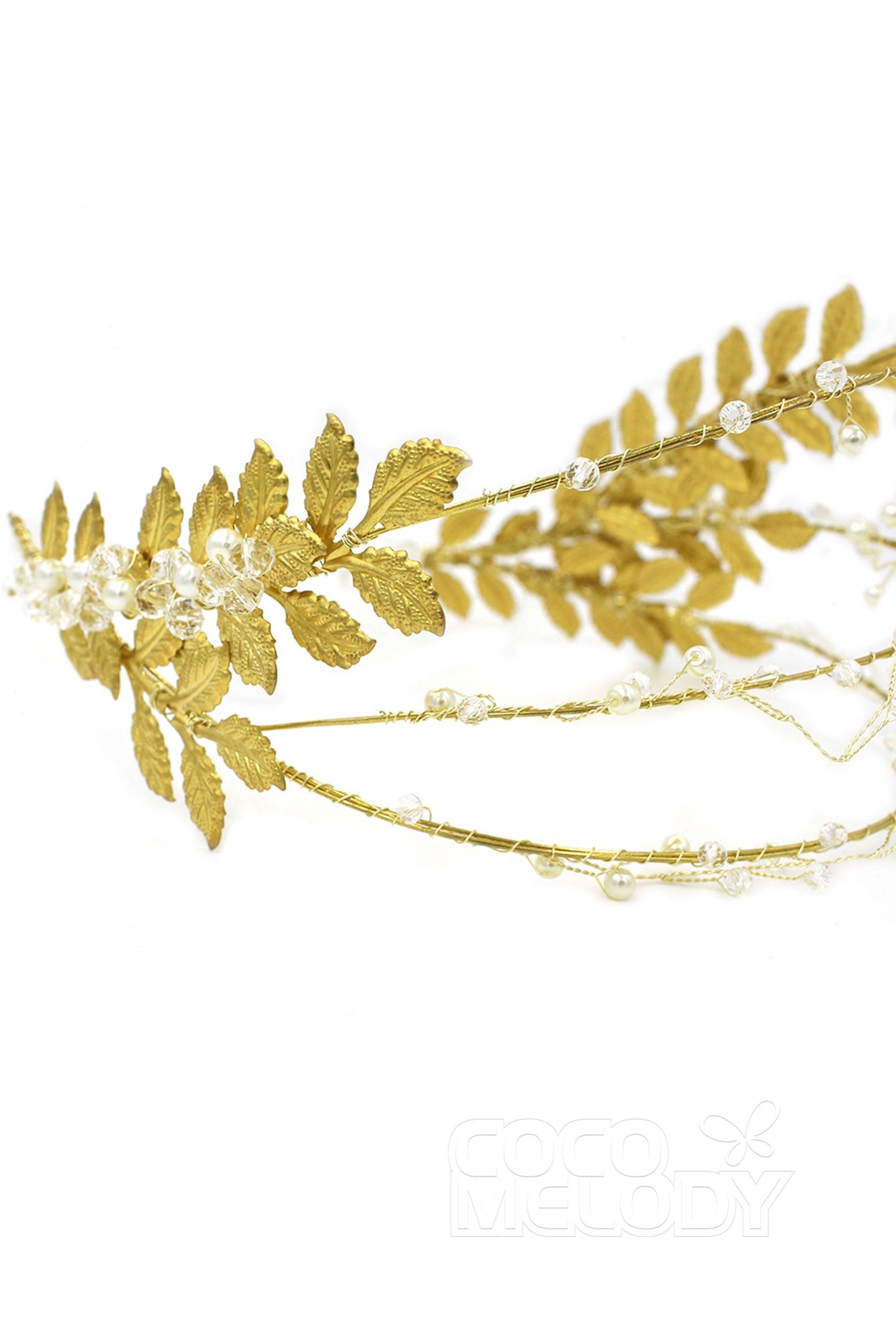 Alloy Headbands with Pearl and Crystals CH0317 - COCOMELODY