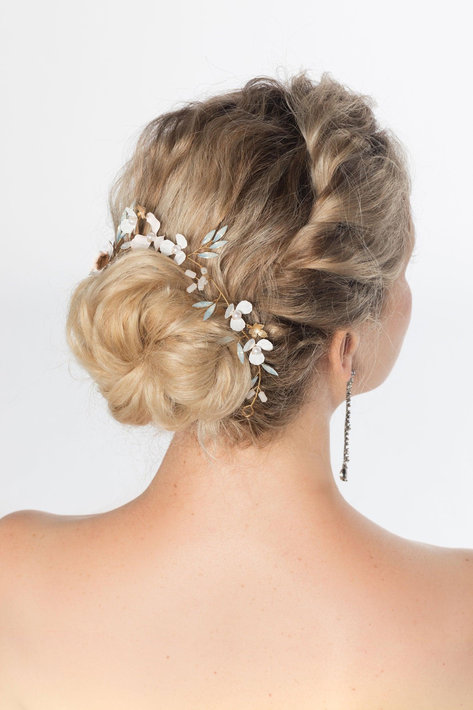 Alloy Headbands with Pearl Rhinestone CH0374 - COCOMELODY