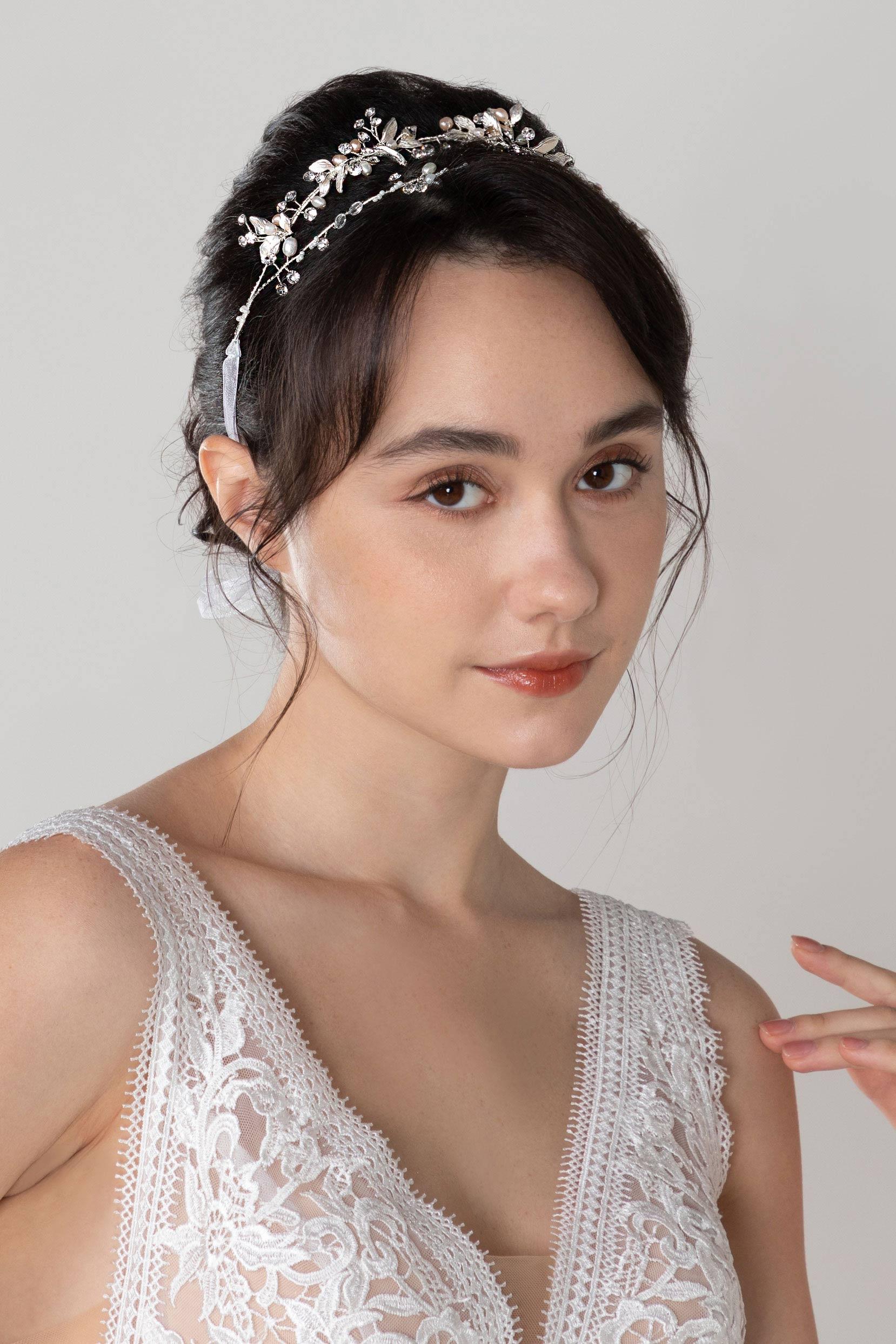 Alloy Headbands with Pearl Rhinestone CH0375 - COCOMELODY