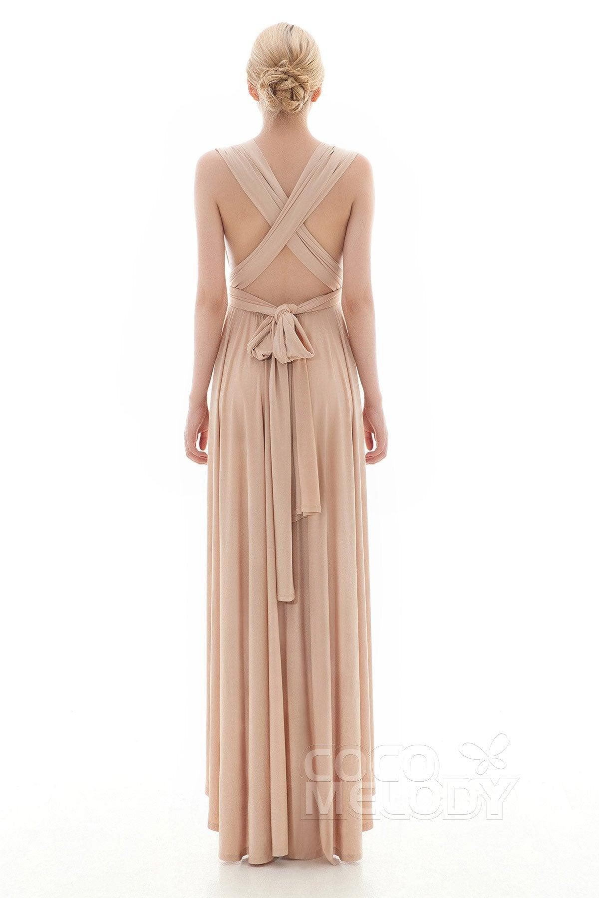 Asymmetrical High-Low Knitted Bridesmaid Dress COED16001 - COCOMELODY