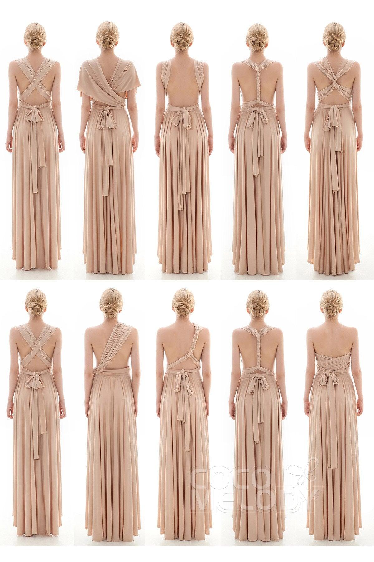 Asymmetrical High-Low Knitted Bridesmaid Dress COED16001 - COCOMELODY