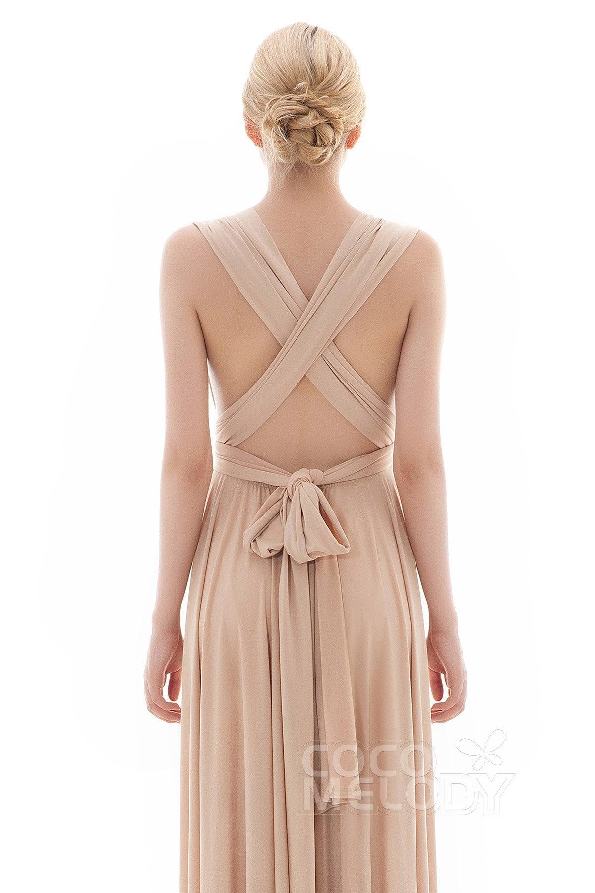 Asymmetrical High-Low Knitted Bridesmaid Dress COED16001 - COCOMELODY