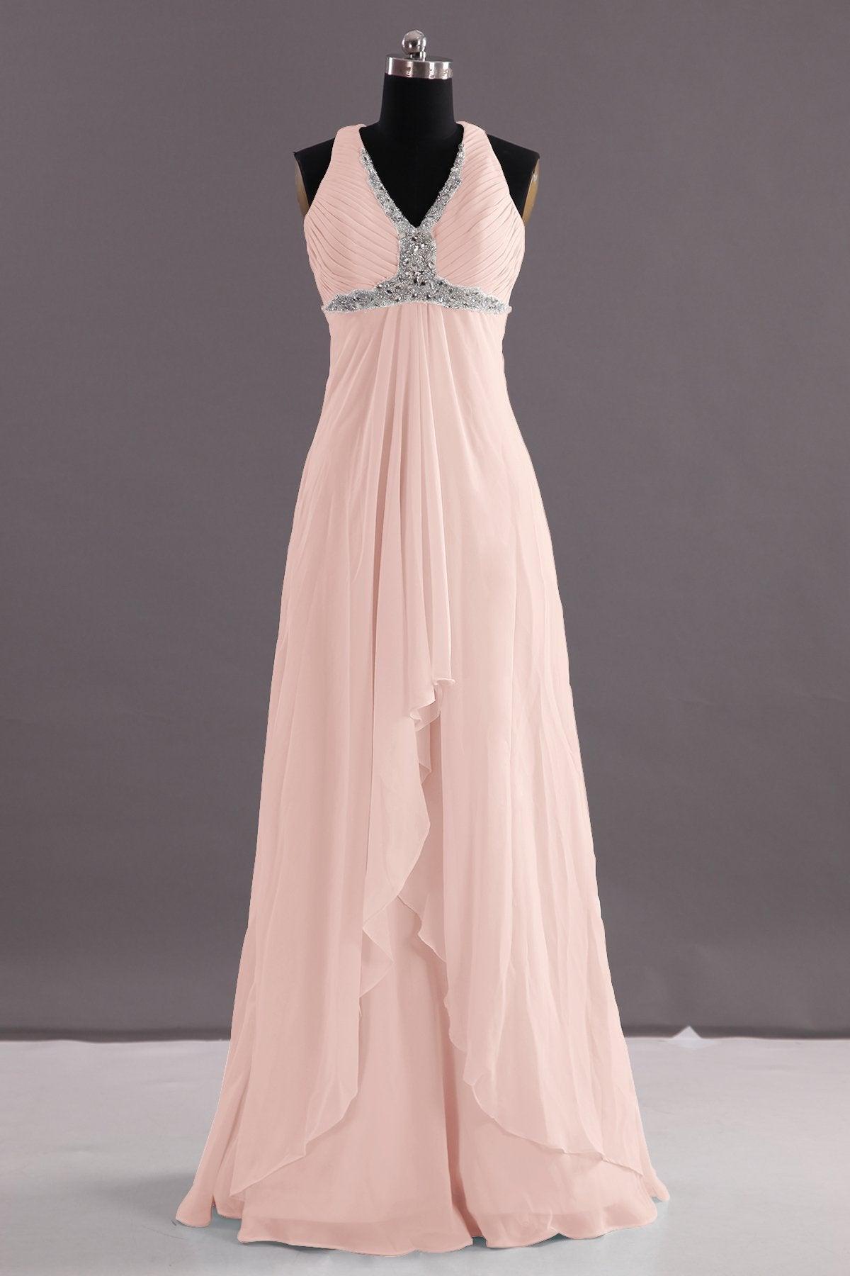 Sheath-Column Floor Length Chiffon Evening Dress COEF14001 - COCOMELODY
