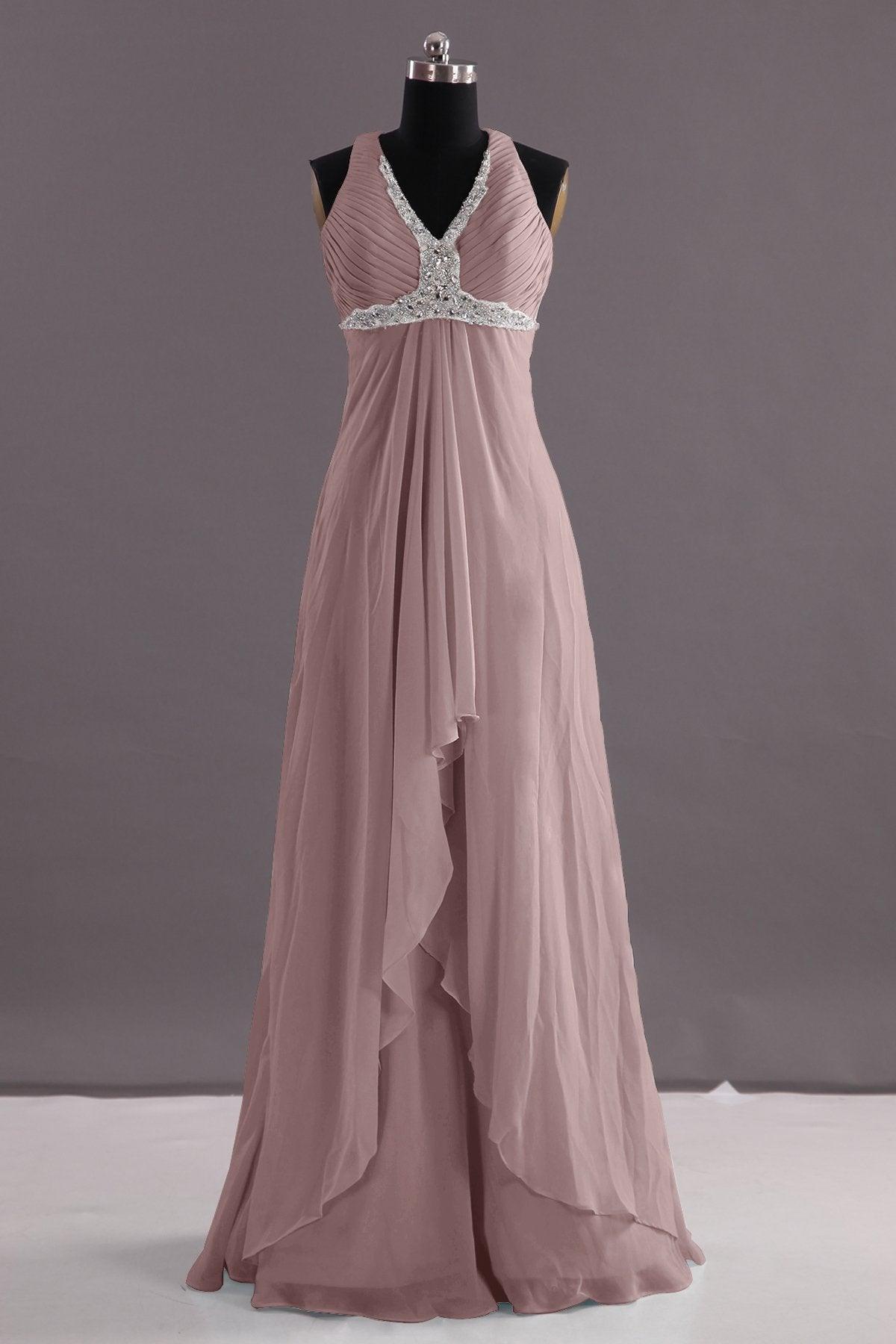 Sheath-Column Floor Length Chiffon Evening Dress COEF14001 - COCOMELODY