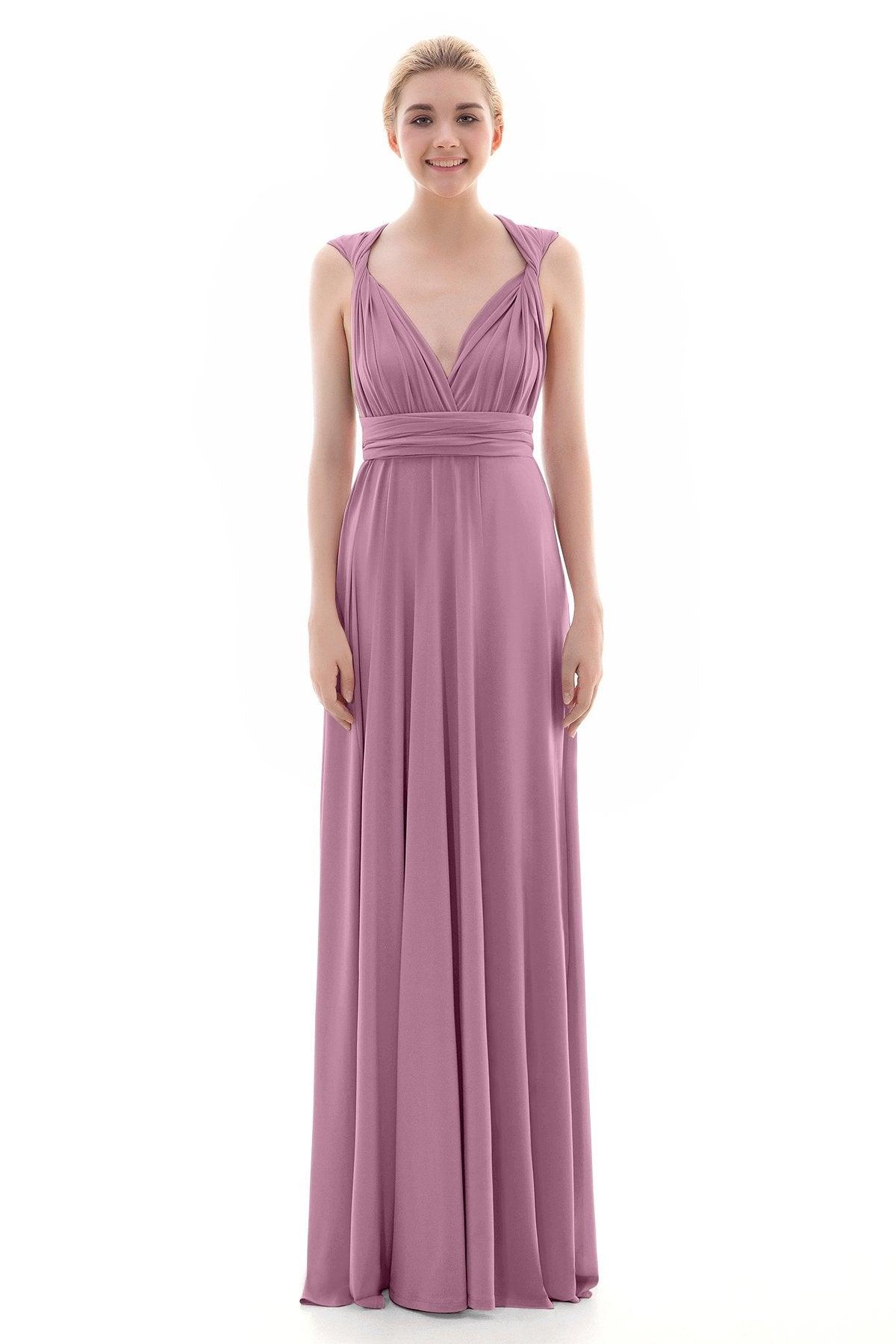 Sheath Floor Length Knitted Bridesmaid Dress COEF16001CR