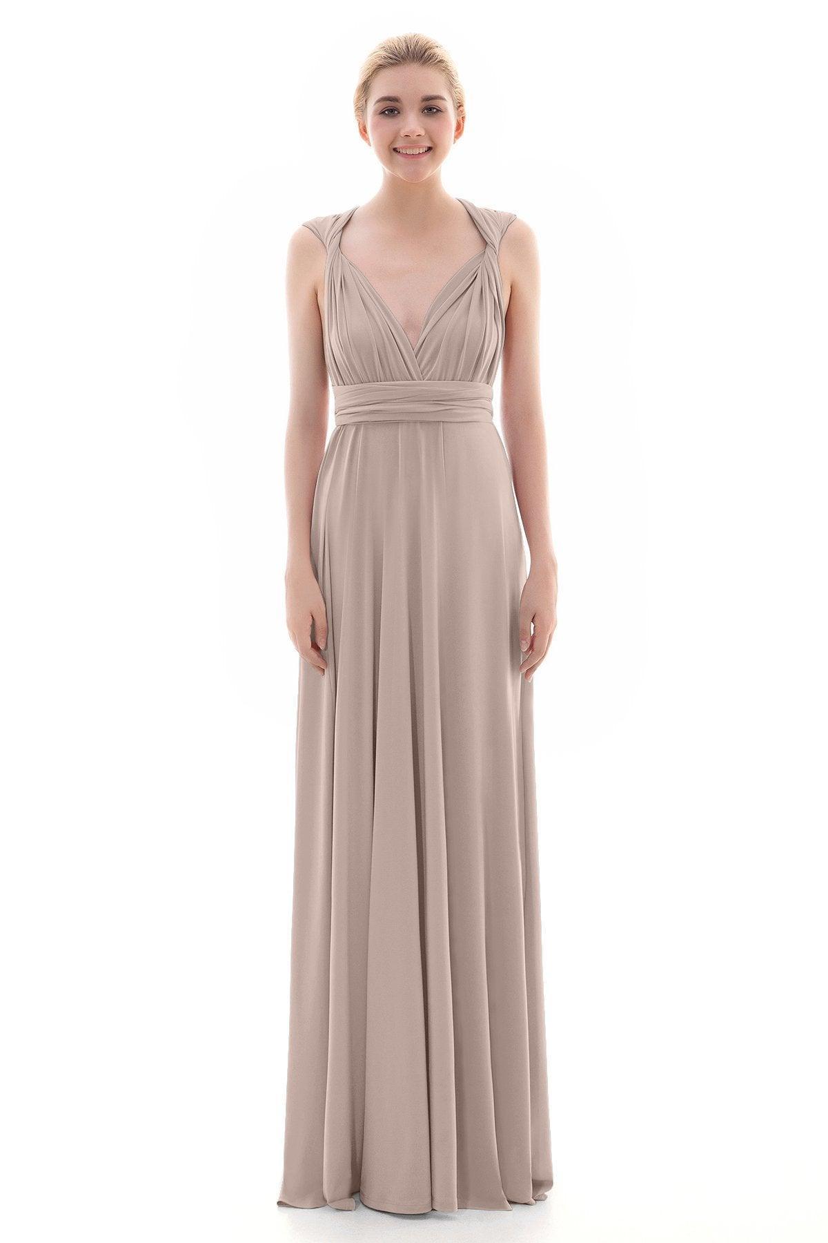 Sheath Floor Length Knitted Bridesmaid Dress COEF16001PS - COCOMELODY