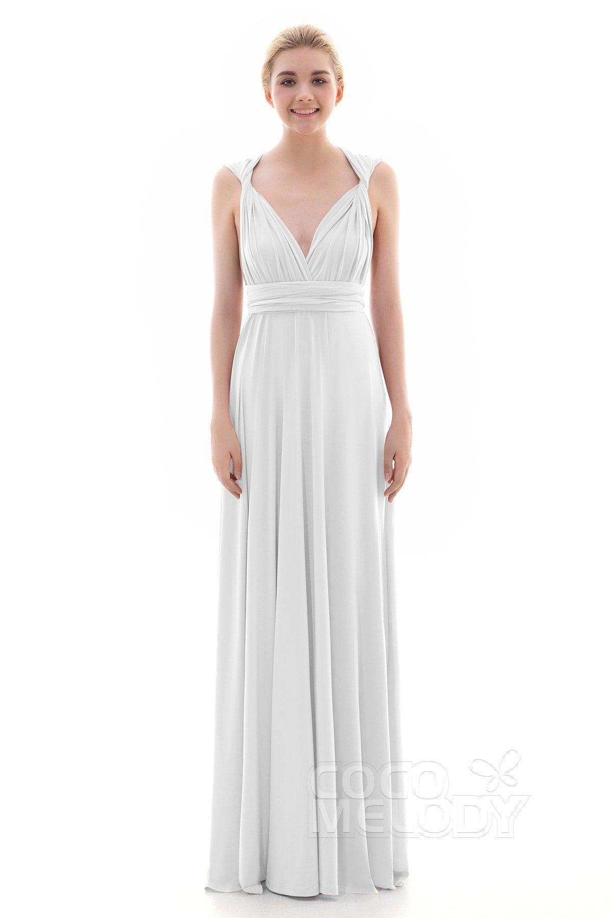 Sheath Floor Length Knitted Bridesmaid Dress COEF16001PS - COCOMELODY