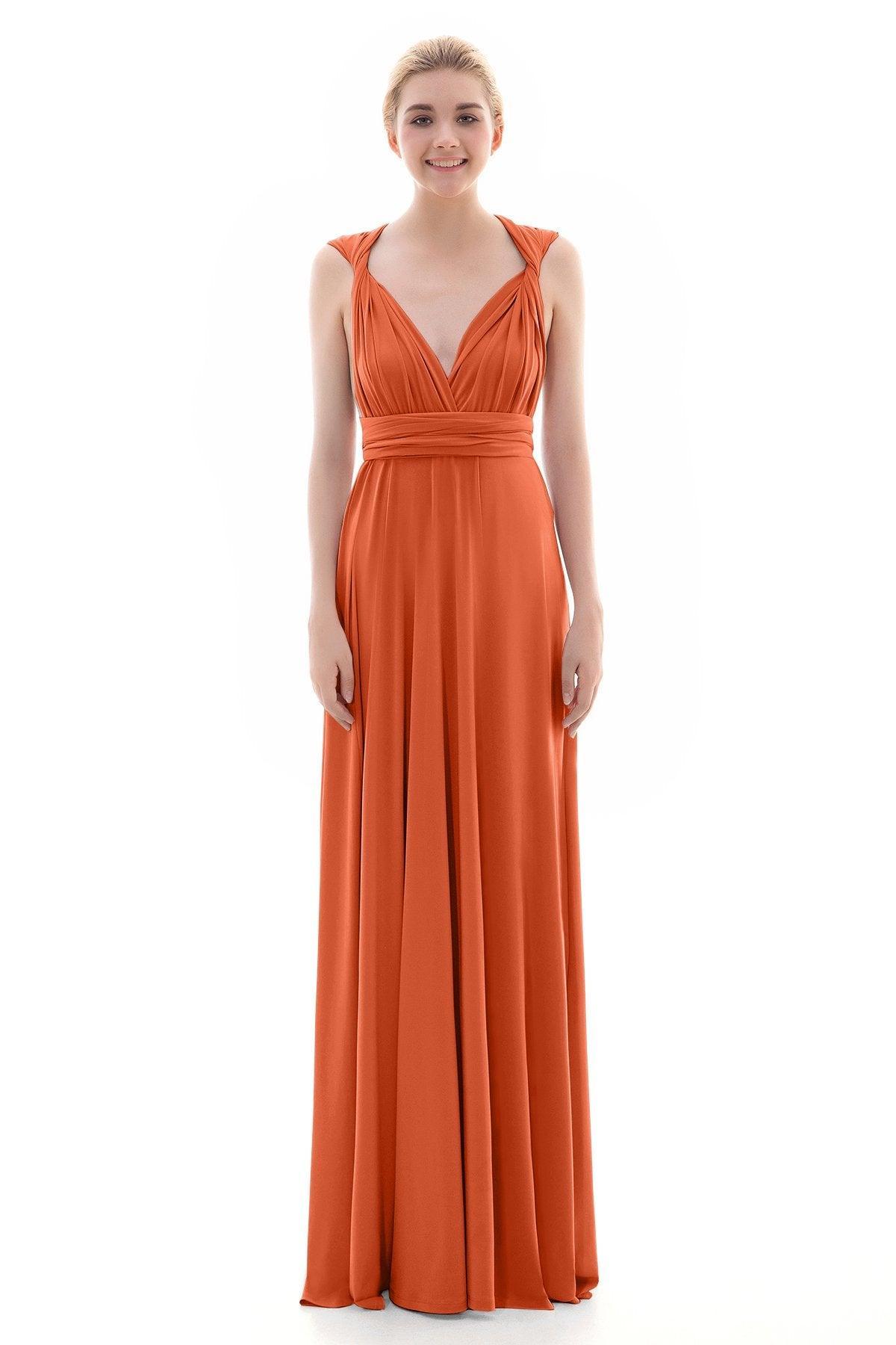 Sheath Floor Length Knitted Bridesmaid Dress COEF16001PS - COCOMELODY