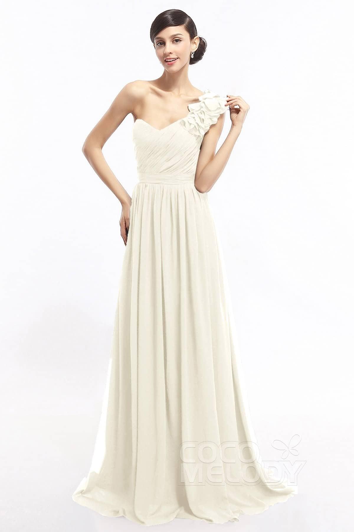 Sheath Sweep-Brush Train Chiffon Evening Dresses COLT14007 - COCOMELODY