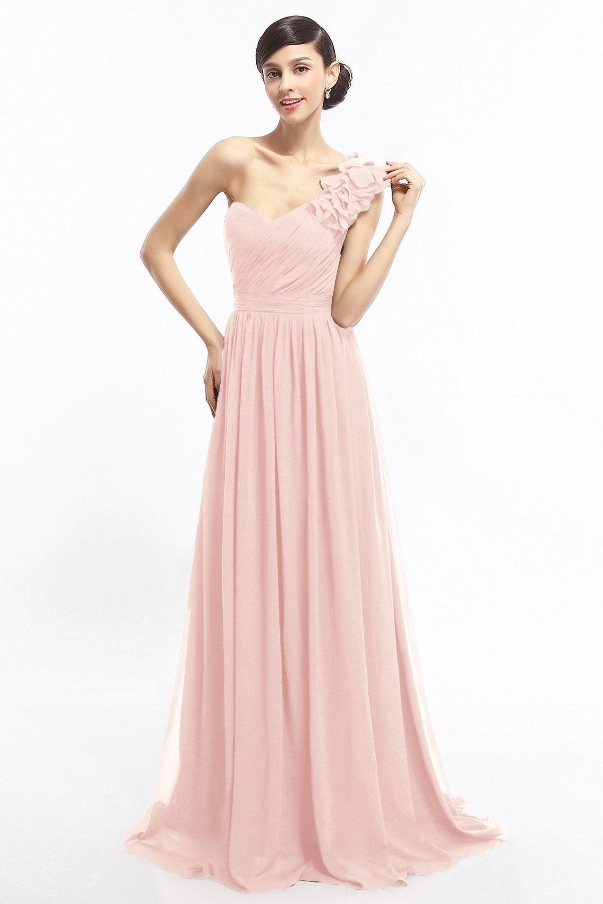 Sheath Sweep-Brush Train Chiffon Evening Dresses COLT14007 - COCOMELODY