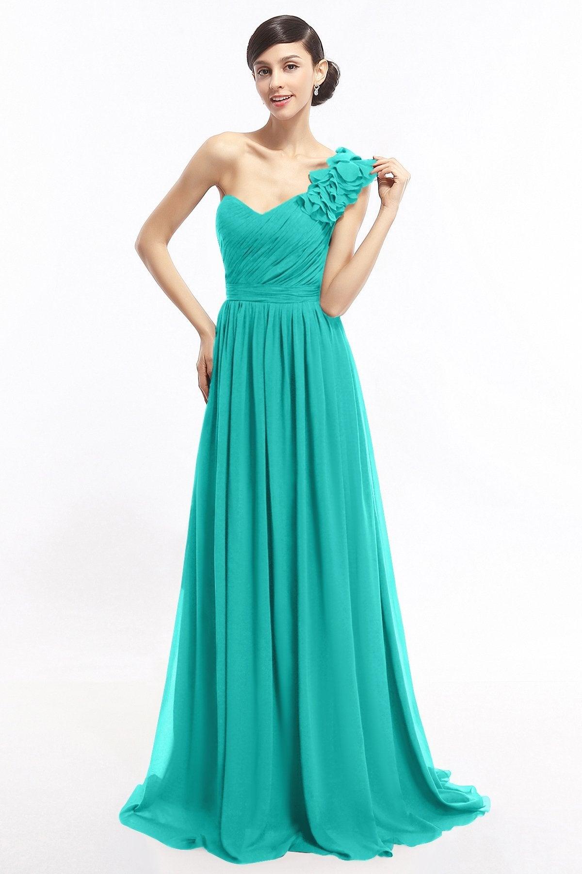 Sheath Sweep-Brush Train Chiffon Evening Dresses COLT14007 - COCOMELODY