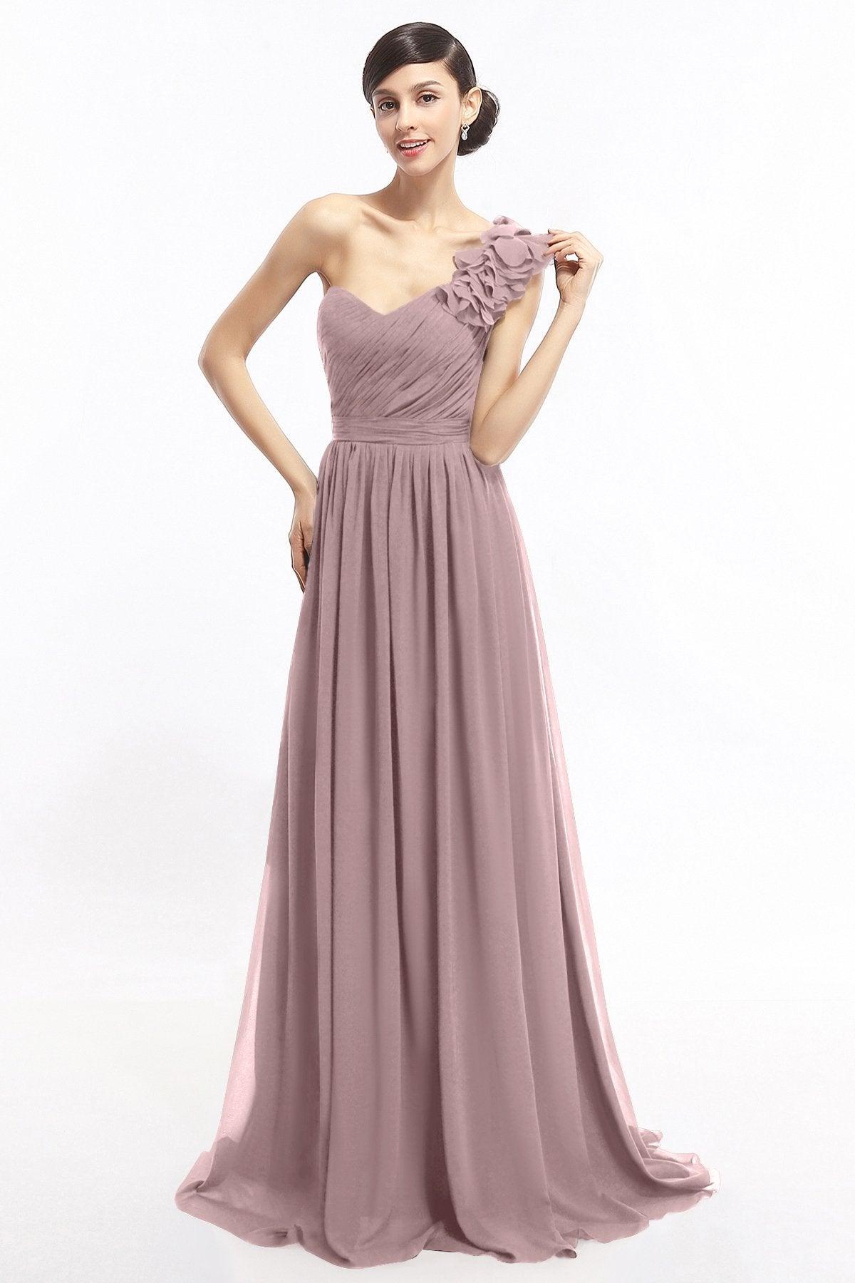 Sheath Sweep-Brush Train Chiffon Evening Dresses COLT14007 - COCOMELODY
