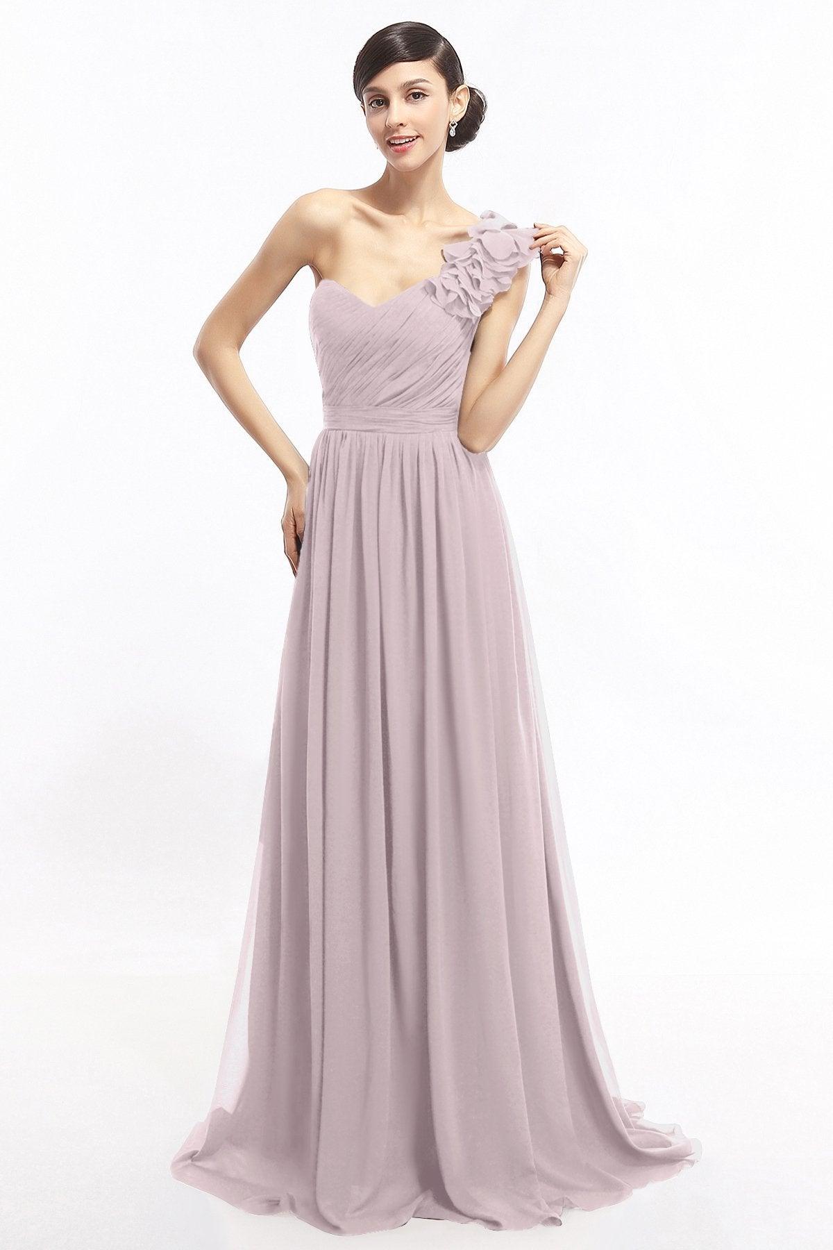 Sheath Sweep-Brush Train Chiffon Evening Dresses COLT14007 - COCOMELODY