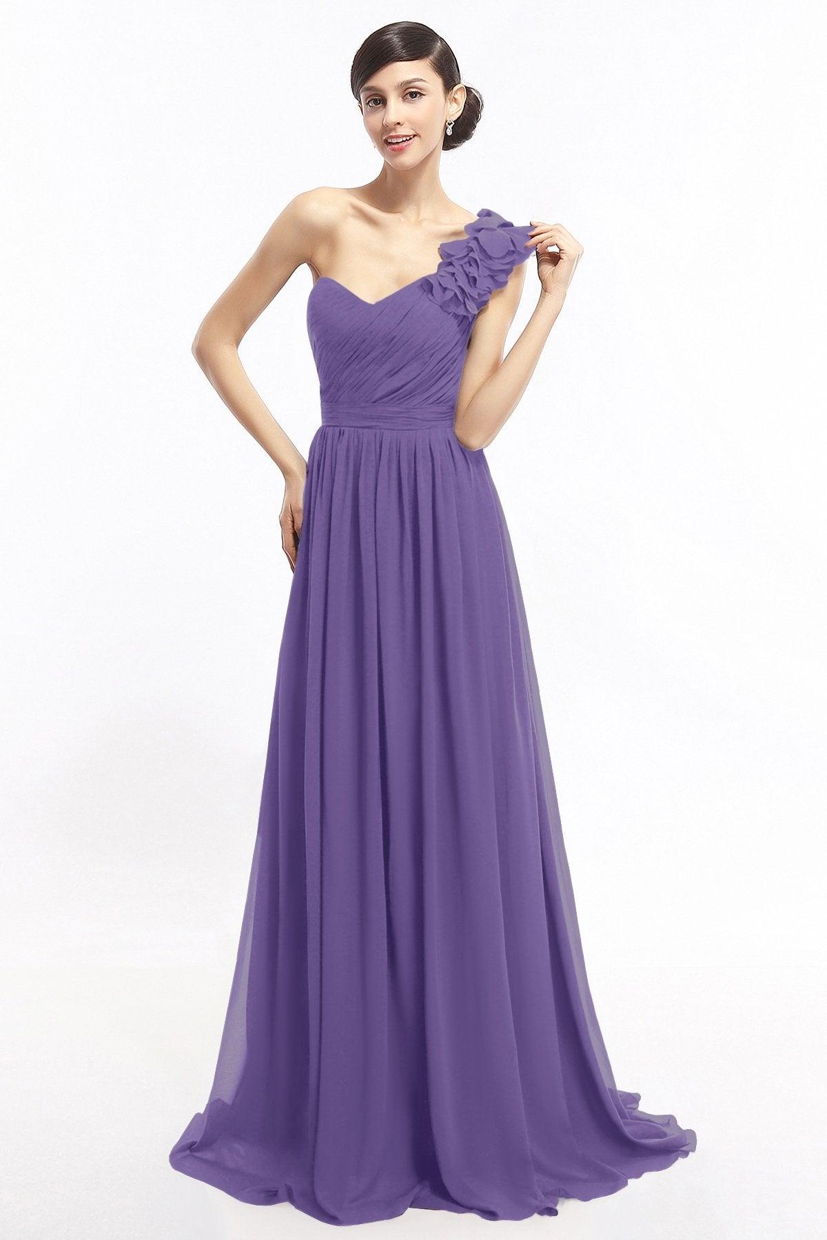 Sheath Sweep-Brush Train Chiffon Evening Dresses COLT14007 - COCOMELODY