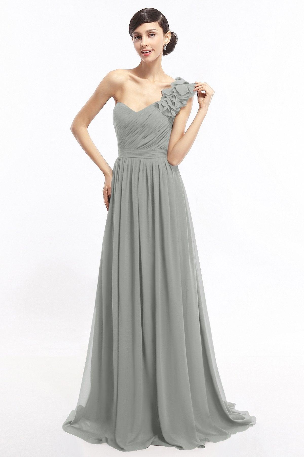 Sheath Sweep-Brush Train Chiffon Evening Dresses COLT14007 - COCOMELODY