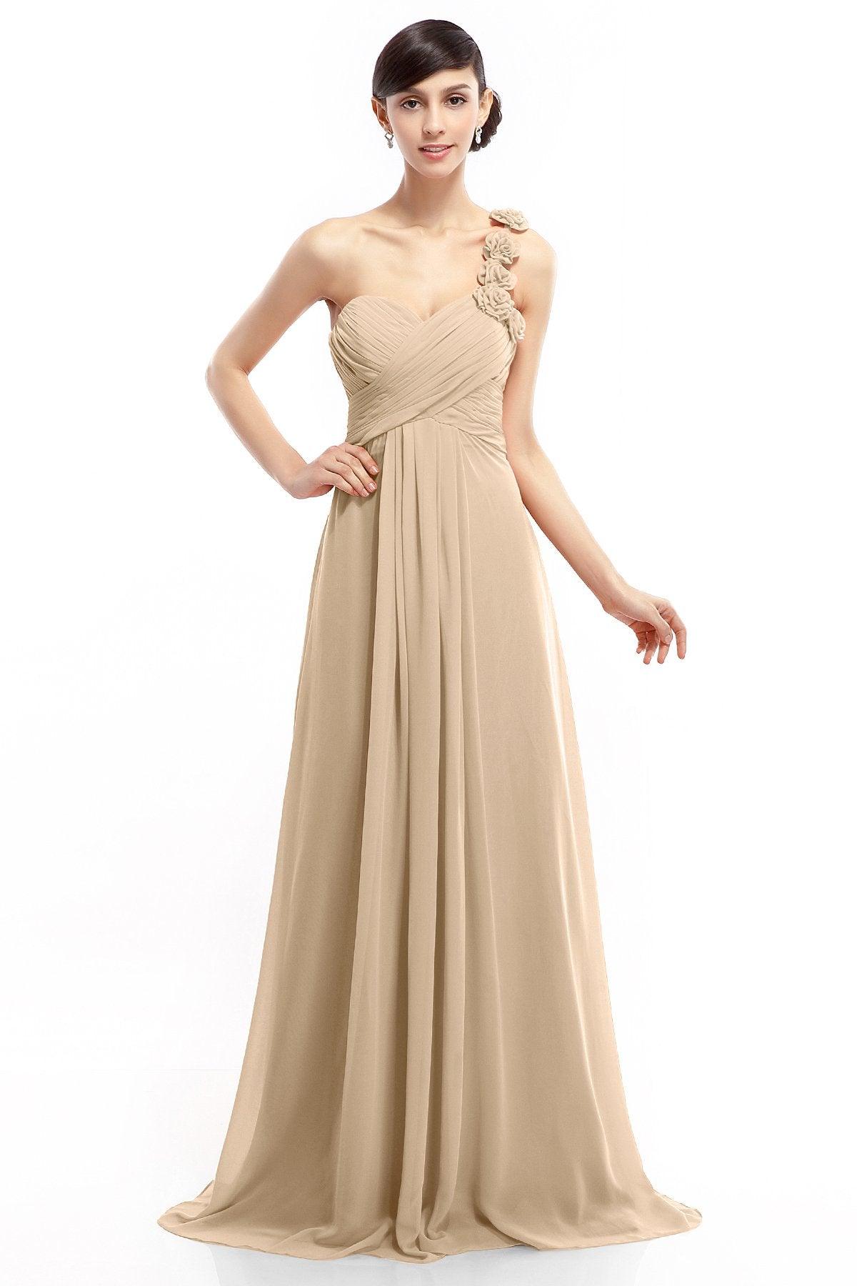 Sheath-Column Floor Length Chiffon Dresses COLT14017 - COCOMELODY