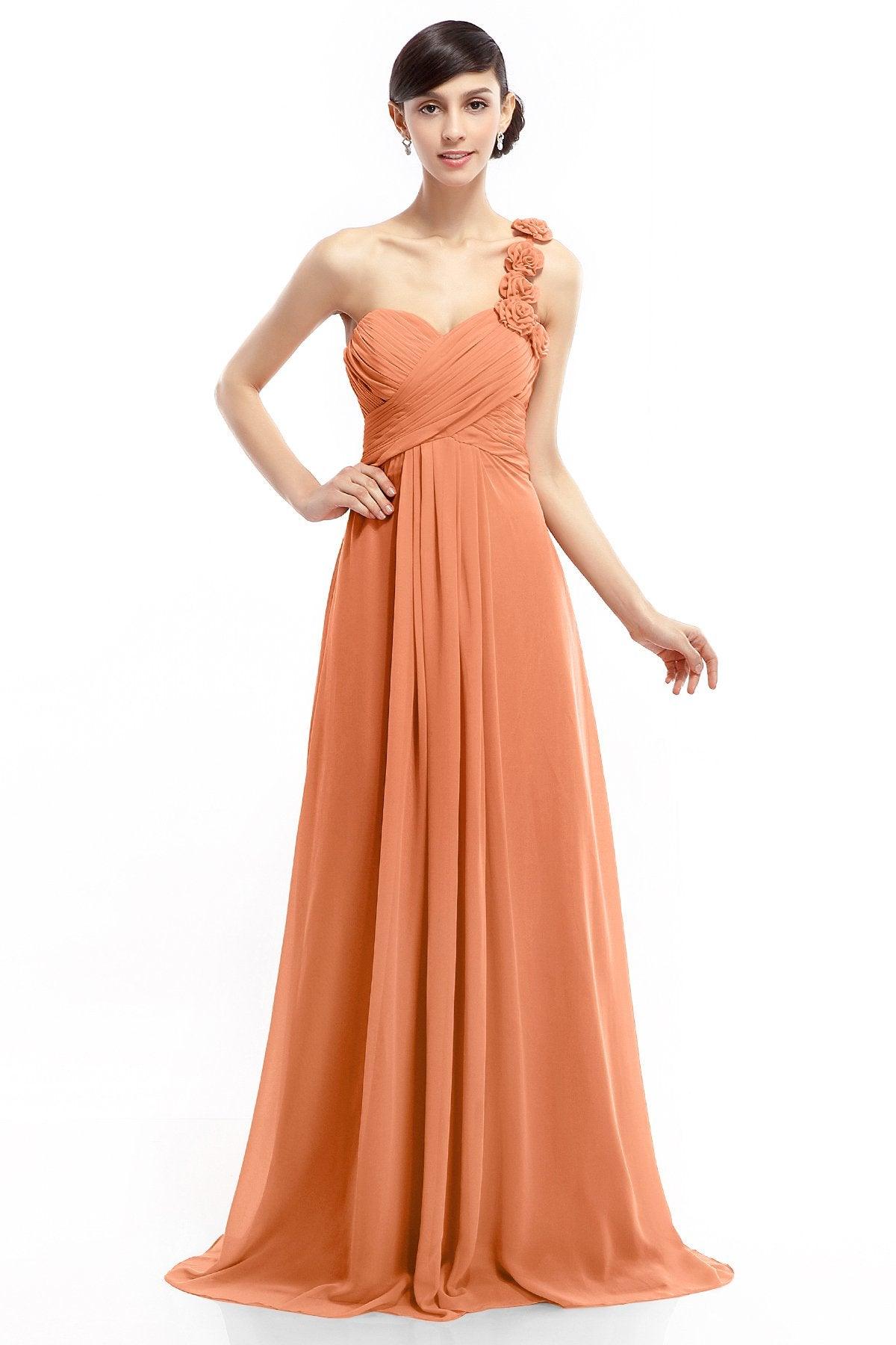 Sheath-Column Floor Length Chiffon Dresses COLT14017 - COCOMELODY