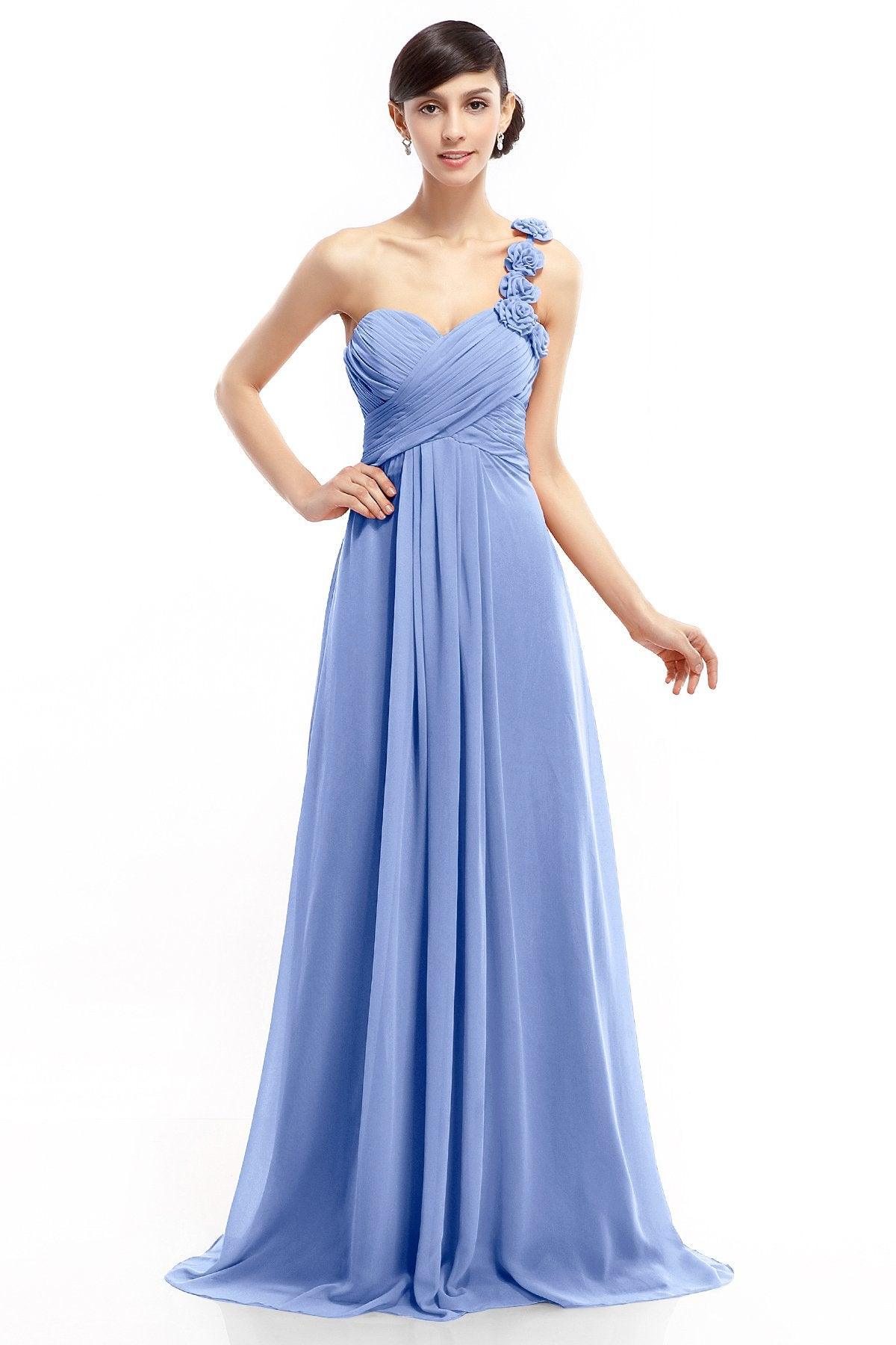 Sheath-Column Floor Length Chiffon Dresses COLT14017 - COCOMELODY