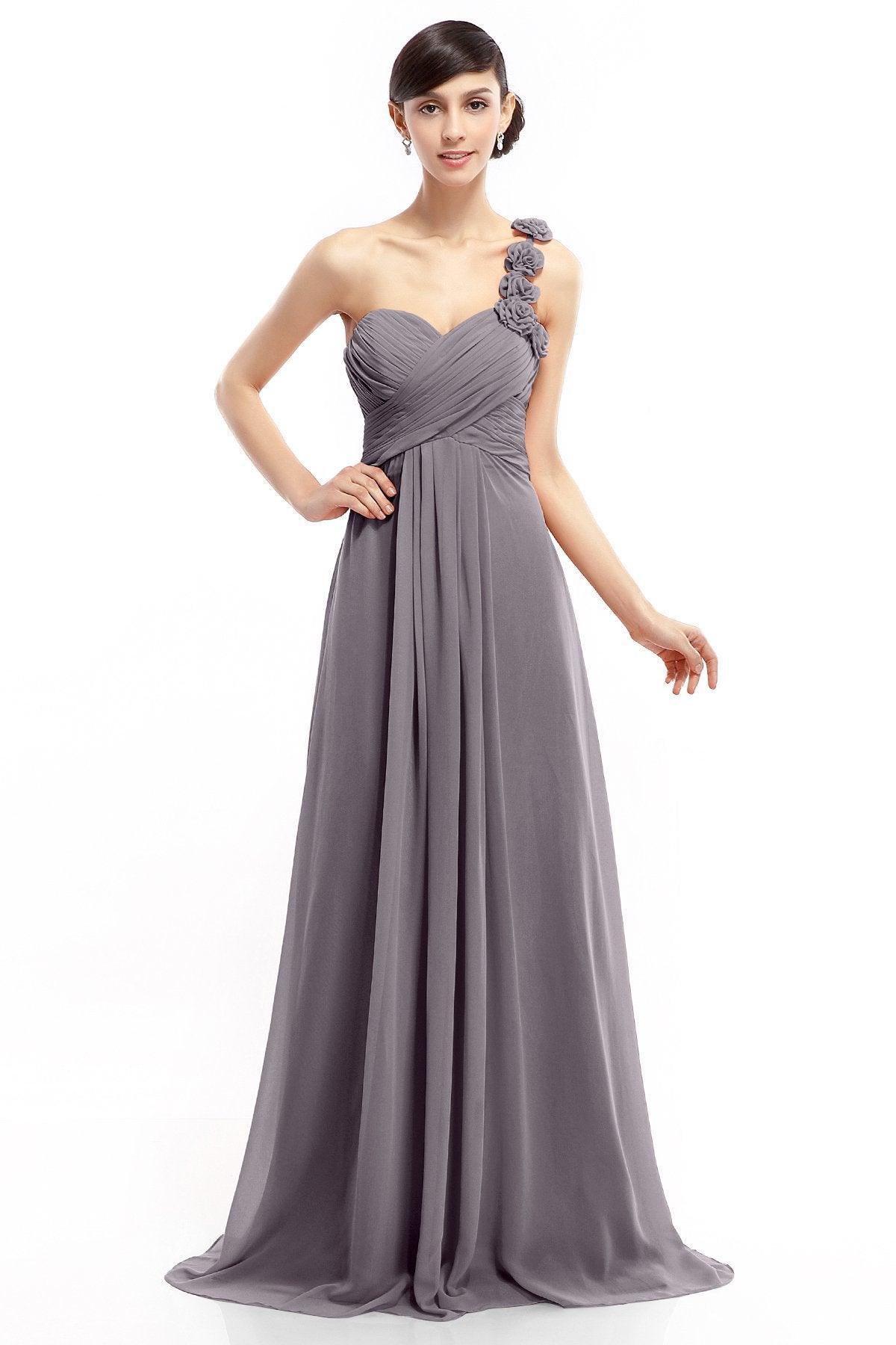 Sheath-Column Floor Length Chiffon Dresses COLT14017 - COCOMELODY