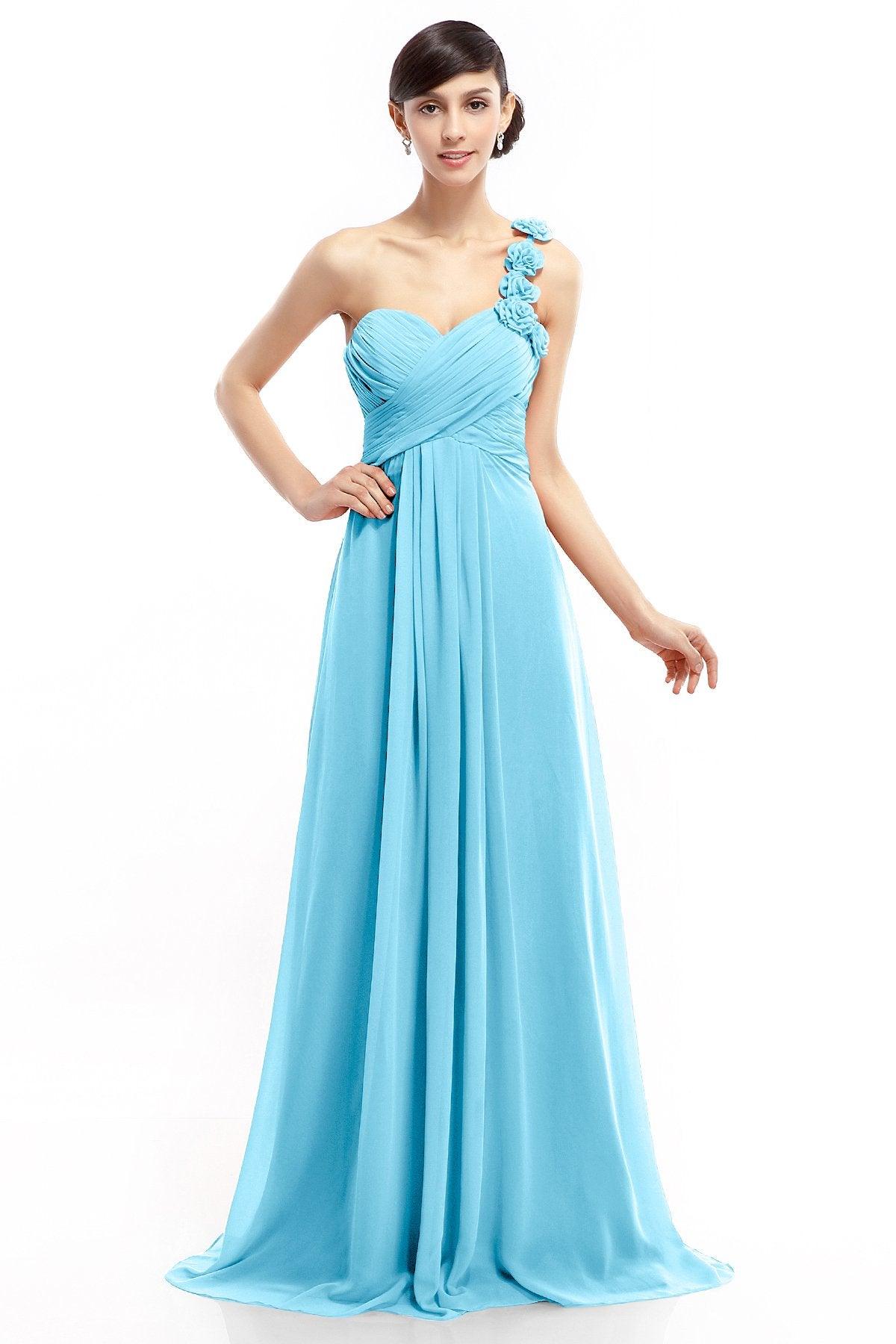 Sheath-Column Floor Length Chiffon Dresses COLT14017 - COCOMELODY