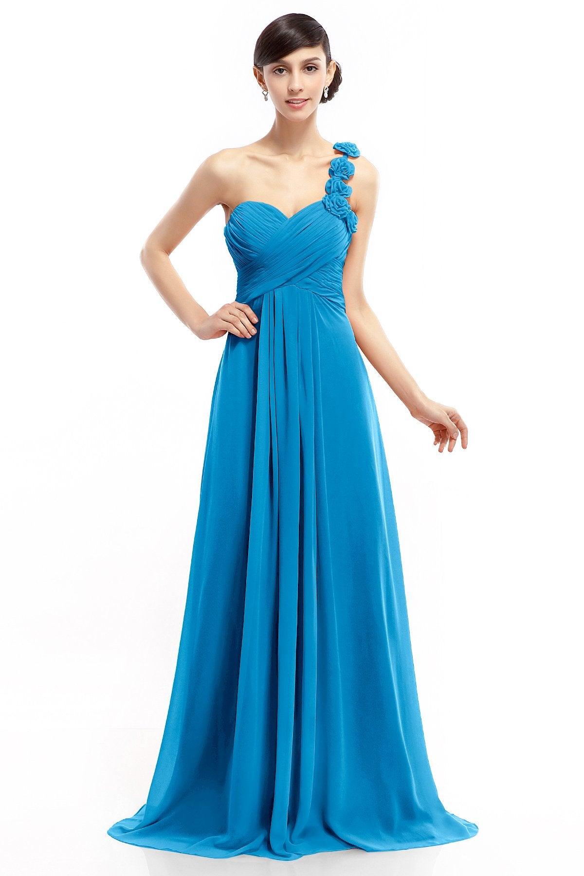 Sheath-Column Floor Length Chiffon Dresses COLT14017 - COCOMELODY