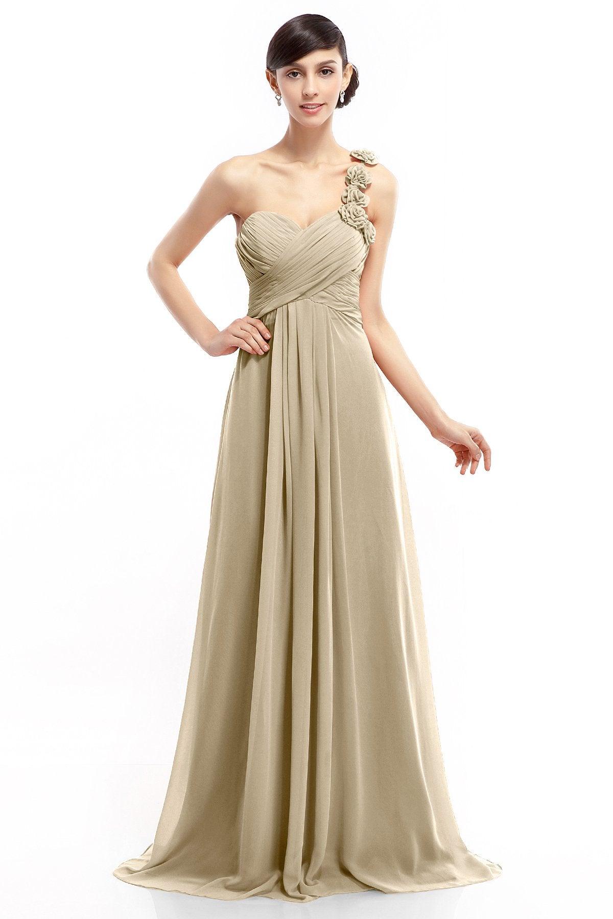 Sheath-Column Floor Length Chiffon Dresses COLT14017 - COCOMELODY