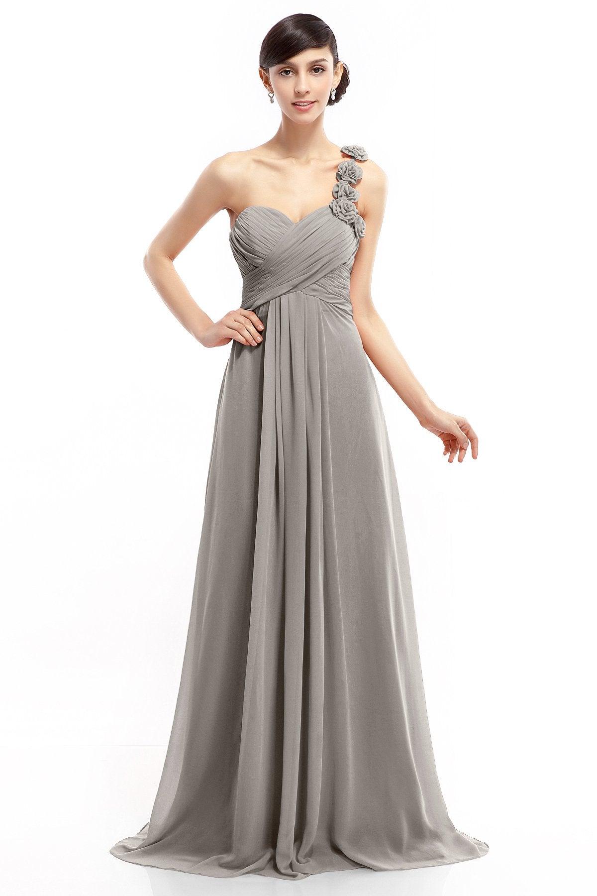 Sheath-Column Floor Length Chiffon Dresses COLT14017 - COCOMELODY