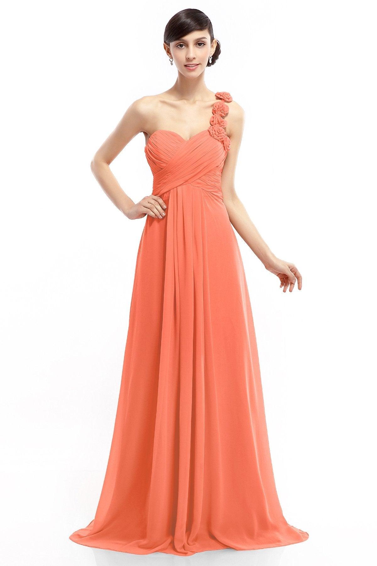 Sheath-Column Floor Length Chiffon Dresses COLT14017 - COCOMELODY